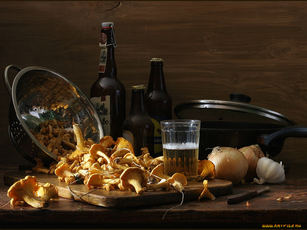 ира, быкова, лисички, еда, натюрморт