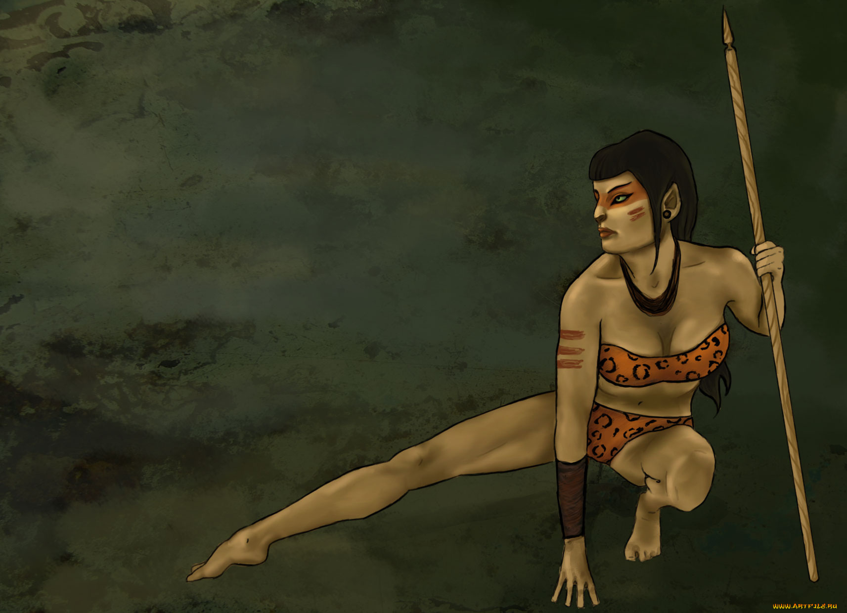 рисованные, люди, амазонка