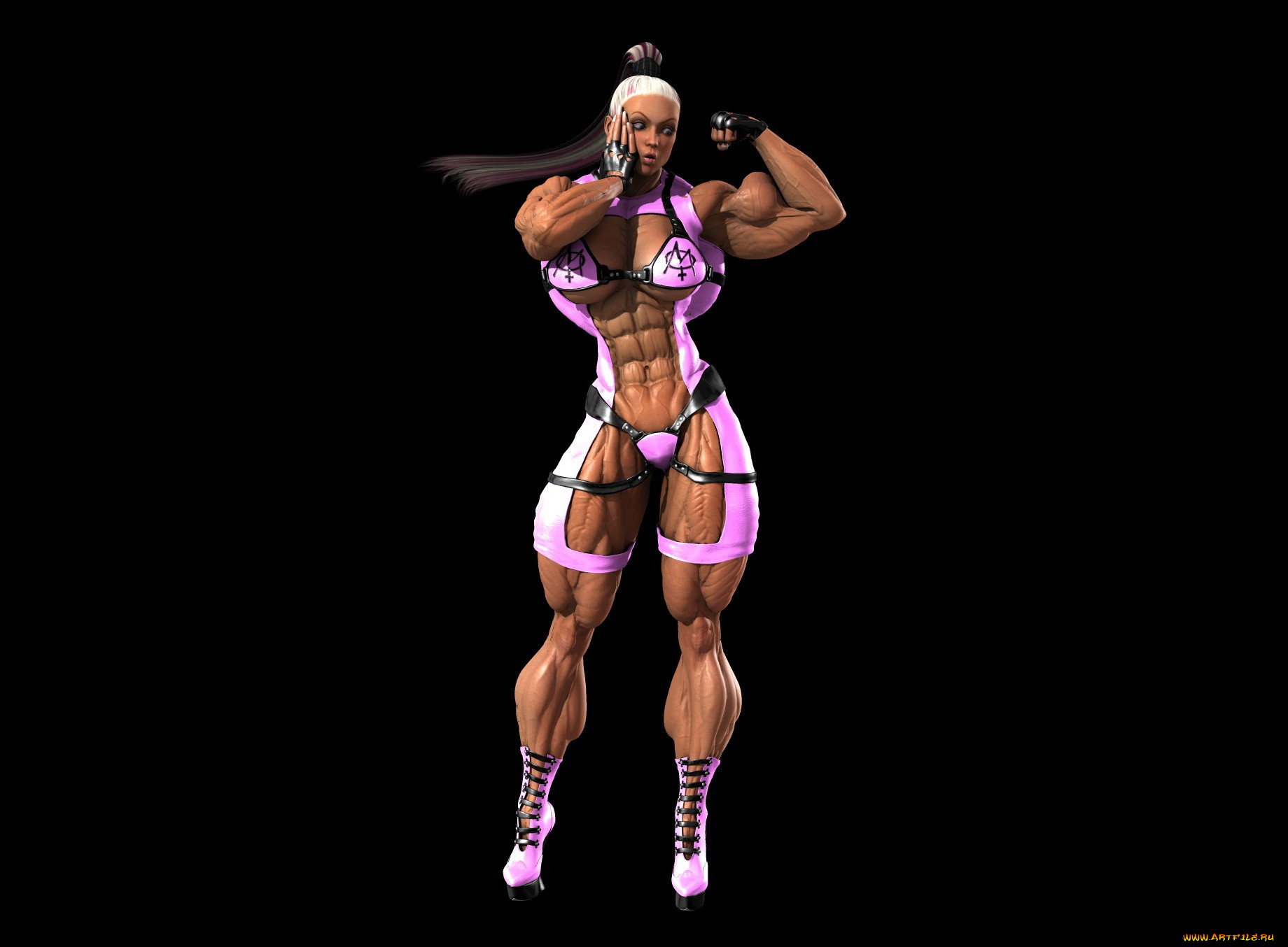 3д, графика, people, люди, мышцы, девушка