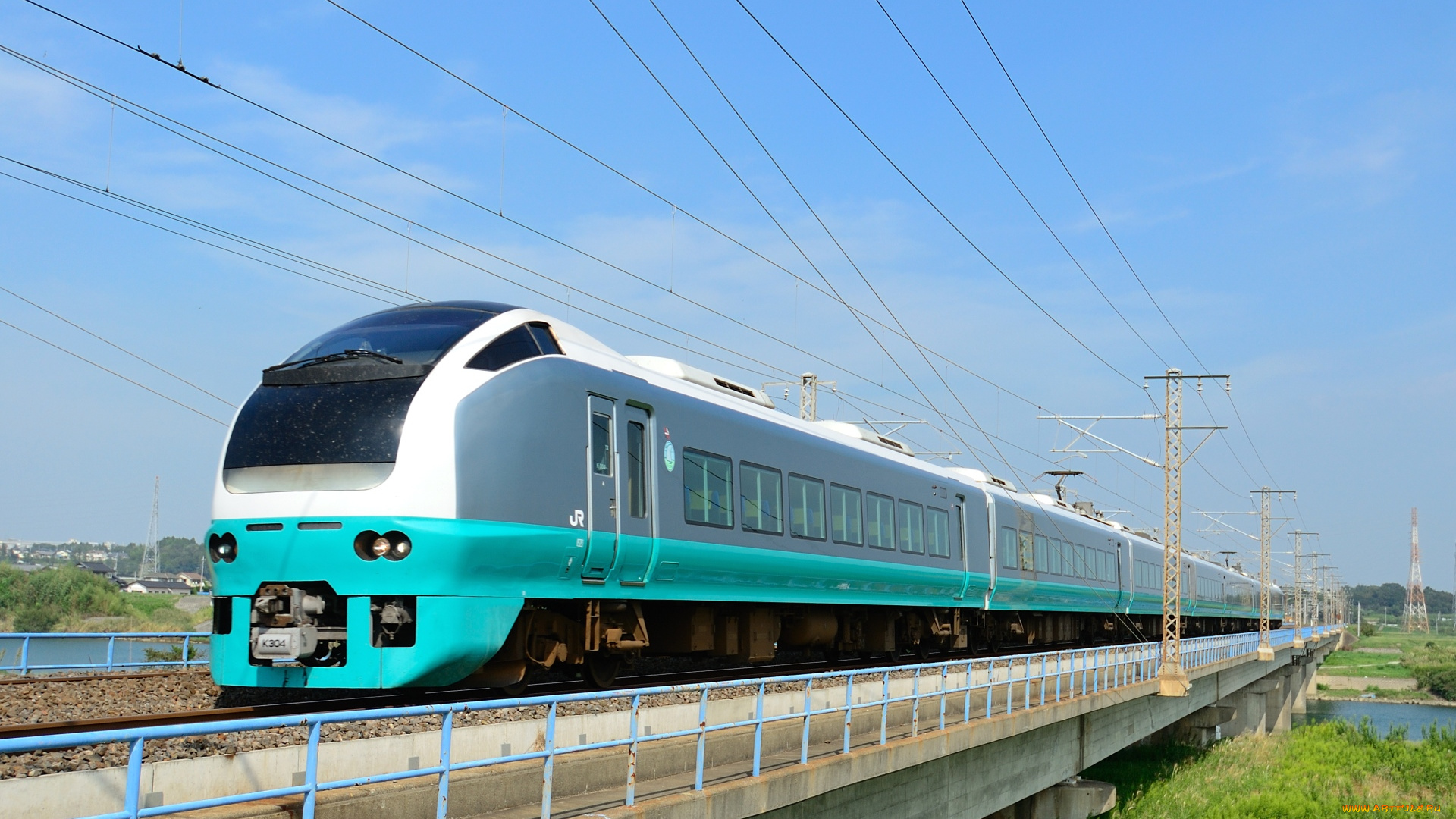 техника, поезда, мост, эстакада, поезд