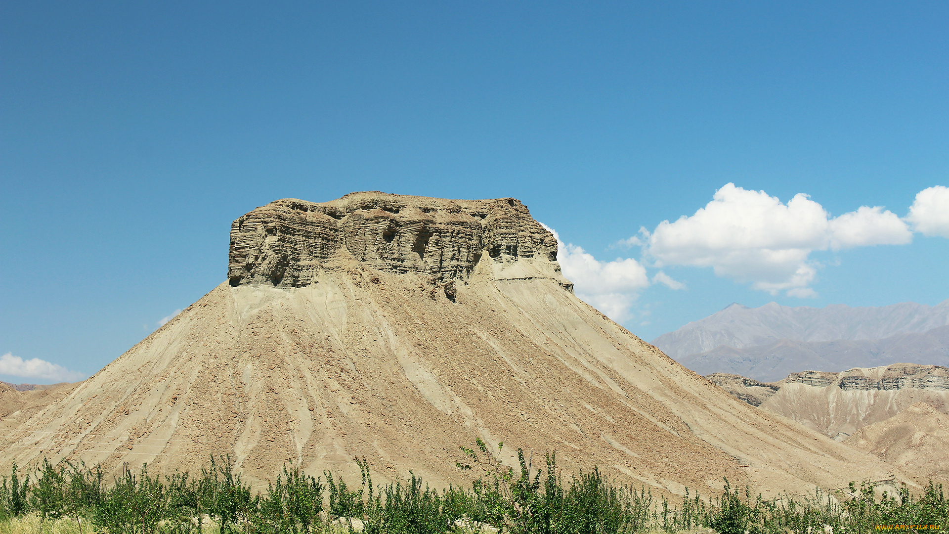 природа, горы, азербайджан, облака, гора