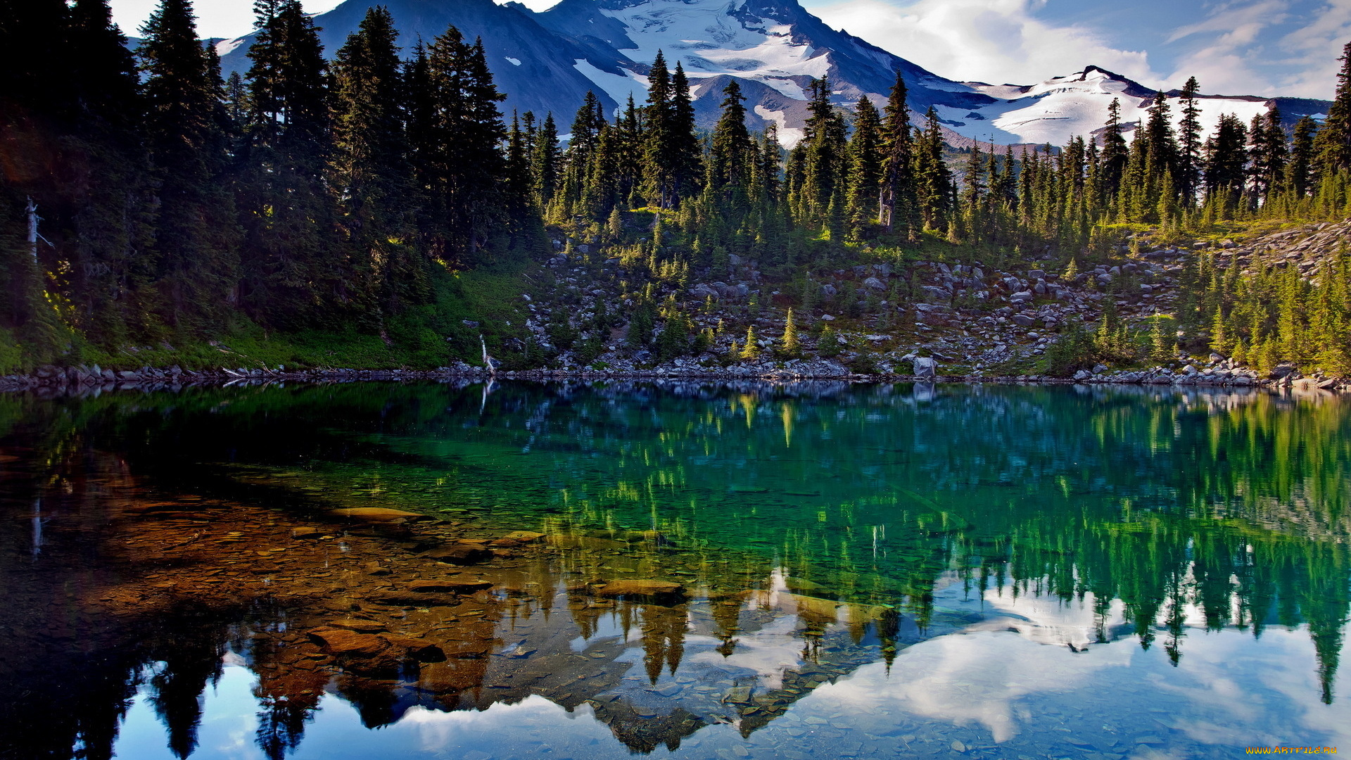 reflection, природа, реки, озера, горы, лес, озеро, отражение