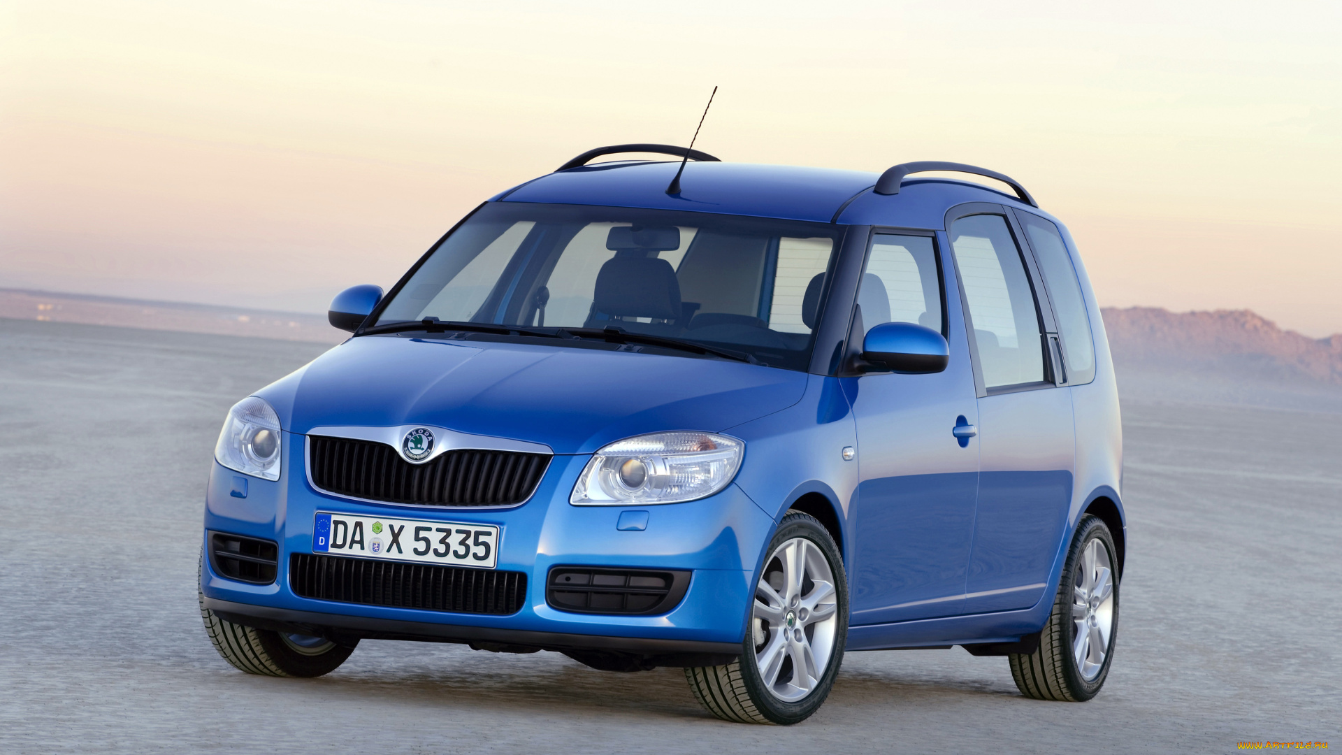 автомобили, skoda, синий, 2006г, roomster