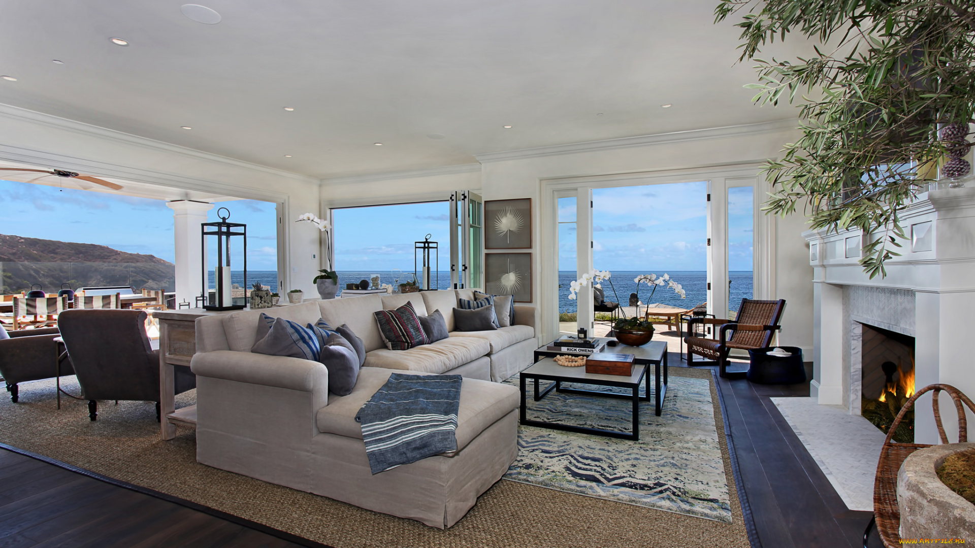 интерьер, гостиная, мебель, дизайн, оформление, цветы