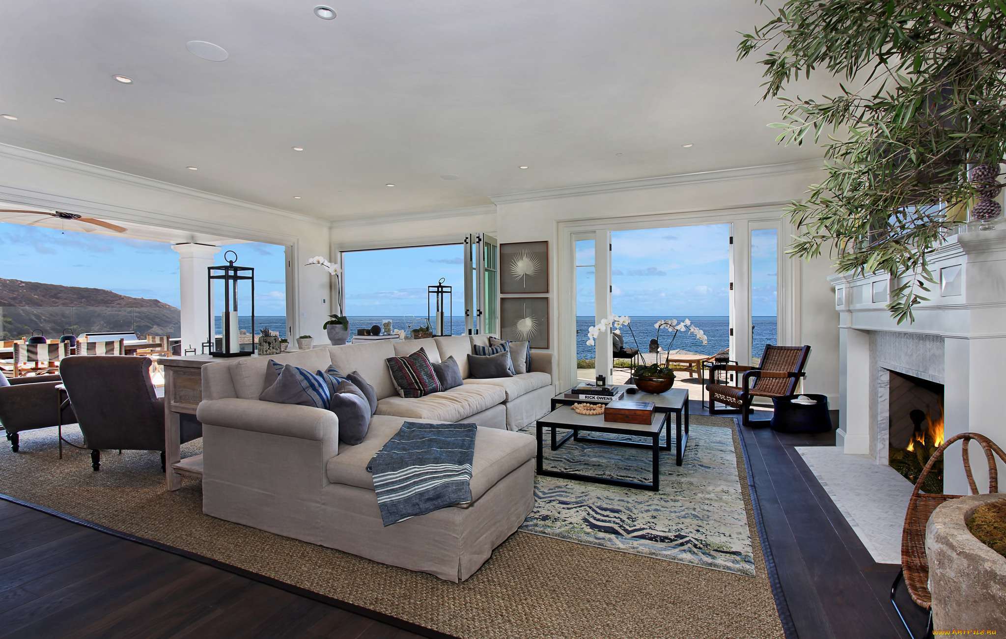 интерьер, гостиная, мебель, дизайн, оформление, цветы