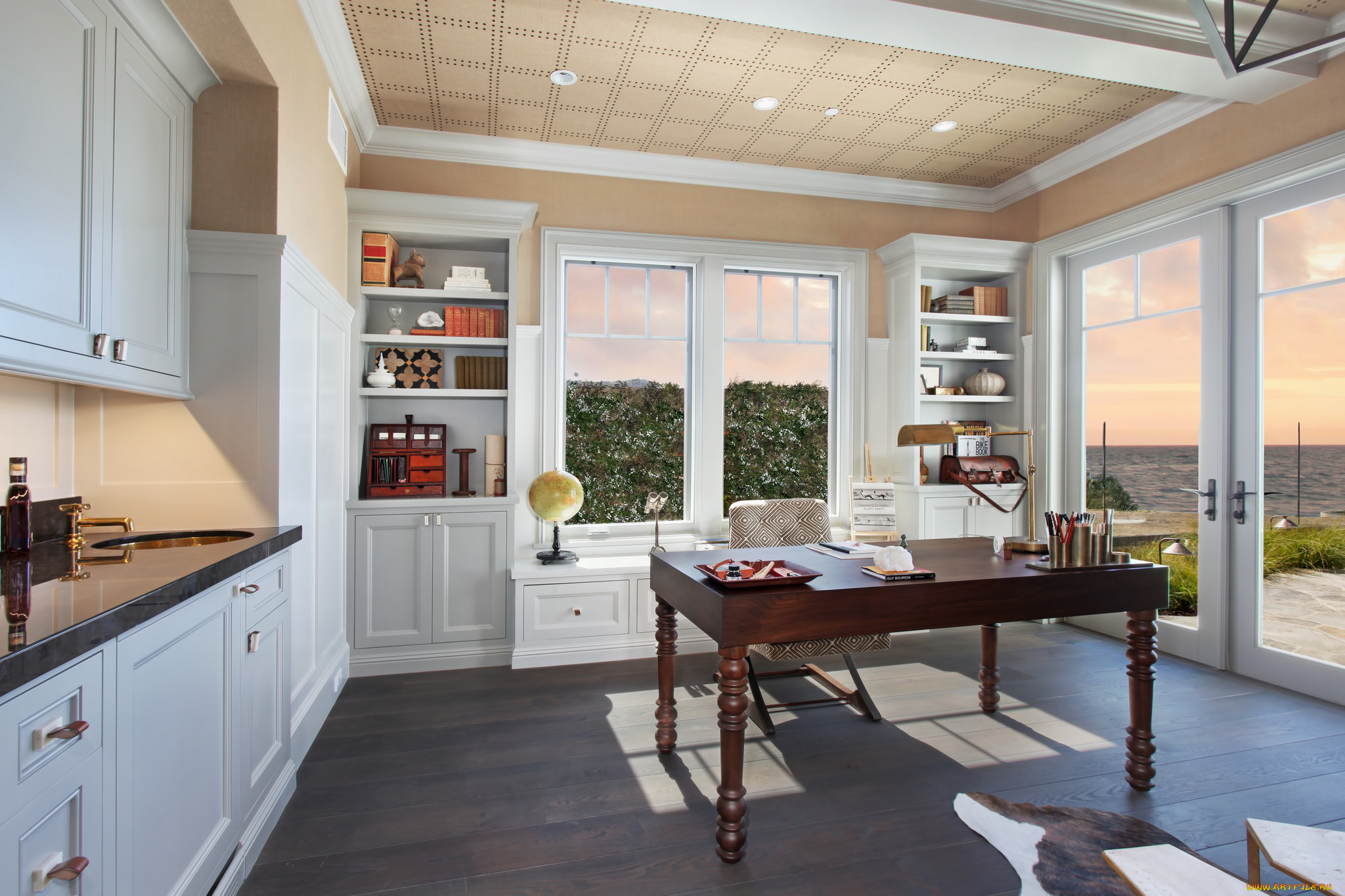 интерьер, кухня, стиль, стол, стулья