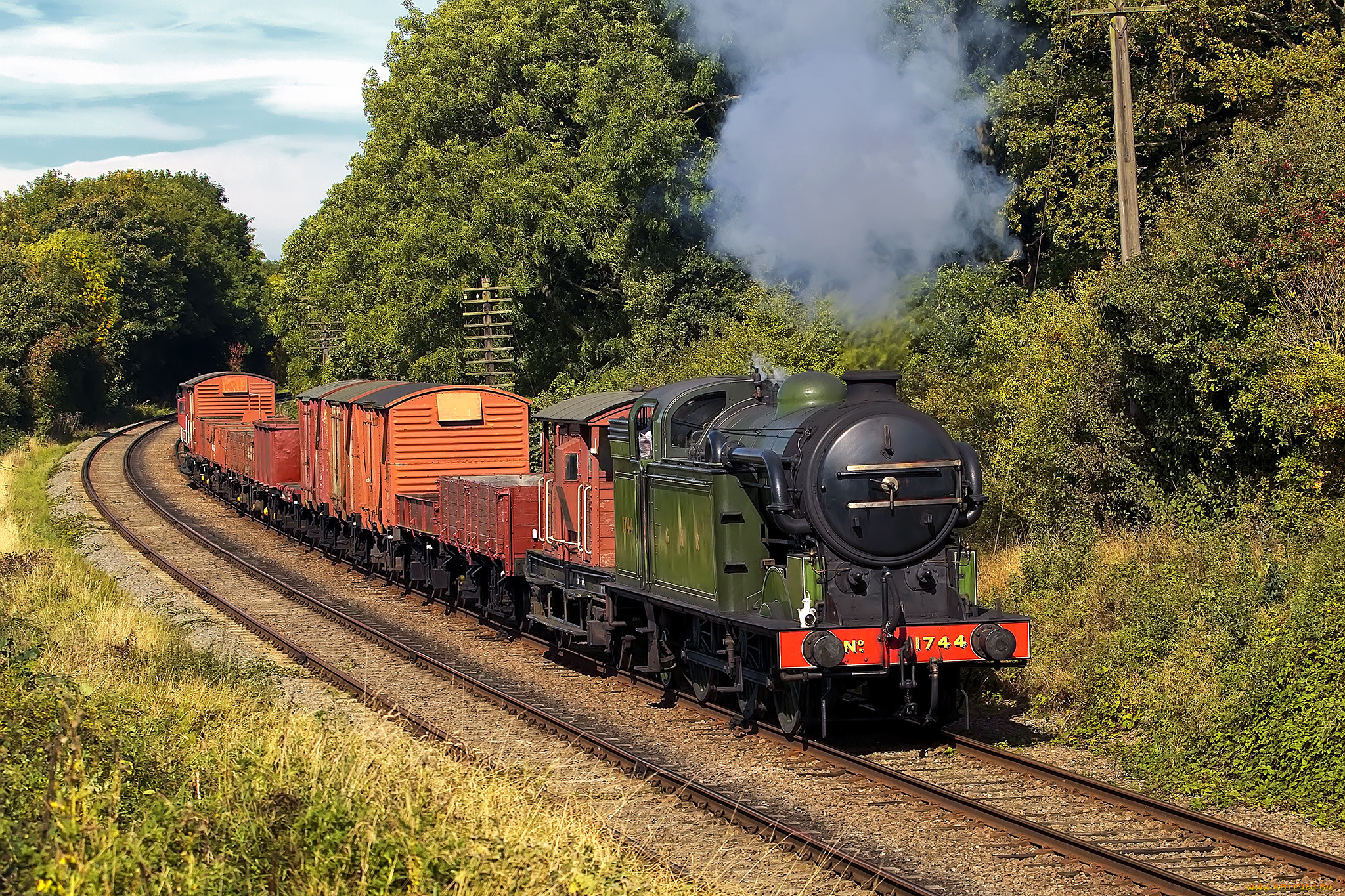 техника, паровозы, дорога, паровоз, железная