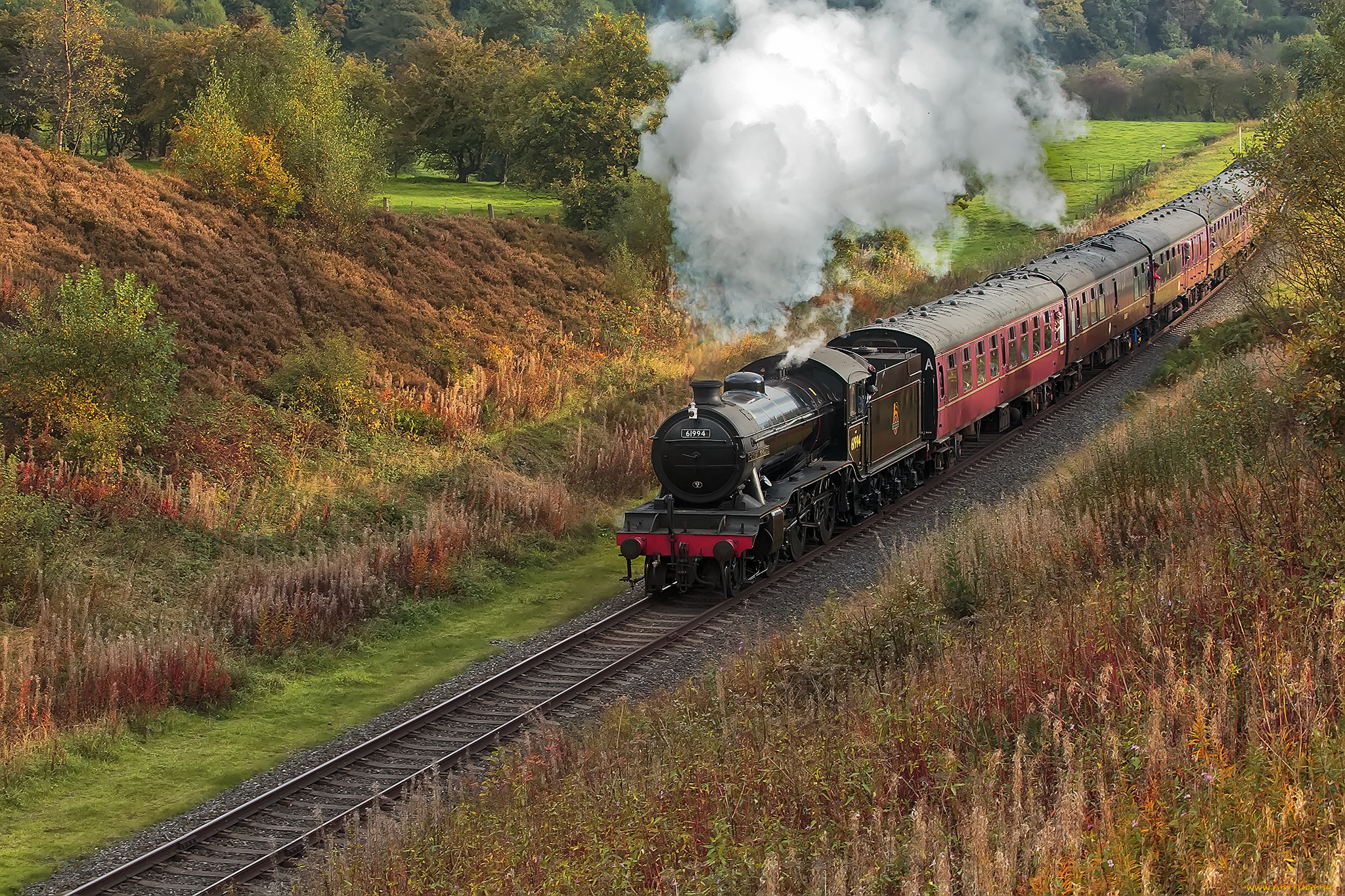 техника, паровозы, паровоз, дорога, железная
