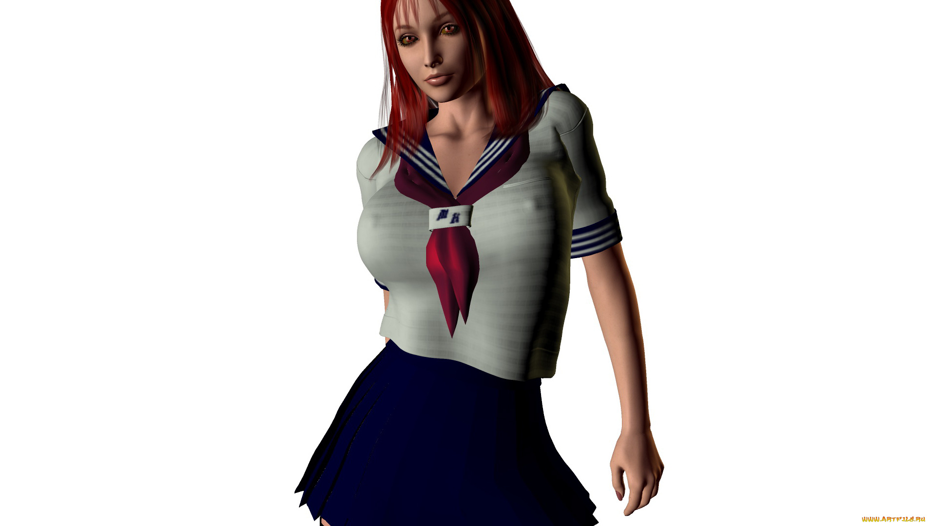 3д, графика, люди, , people, девушка, фон, взгляд, униформа