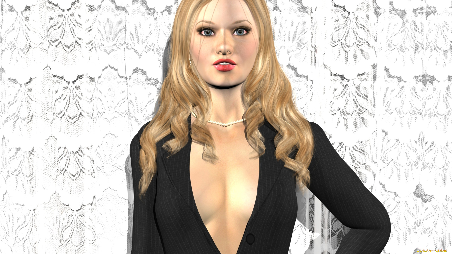 3д, графика, люди, , people, фон, взгляд, девушка