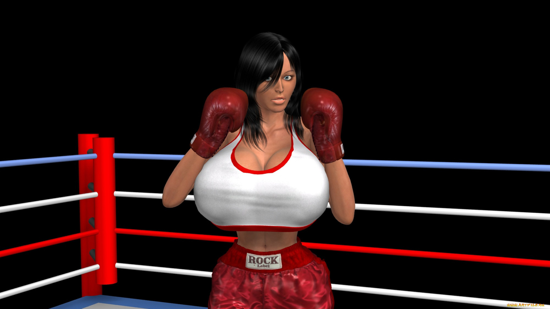 3д, графика, люди, , people, ринг, грудь, фон, взгляд, девушка