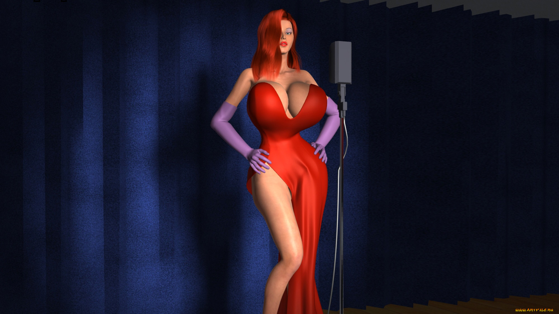 3д, графика, люди, , people, взгляд, фон, микрофон, девушка