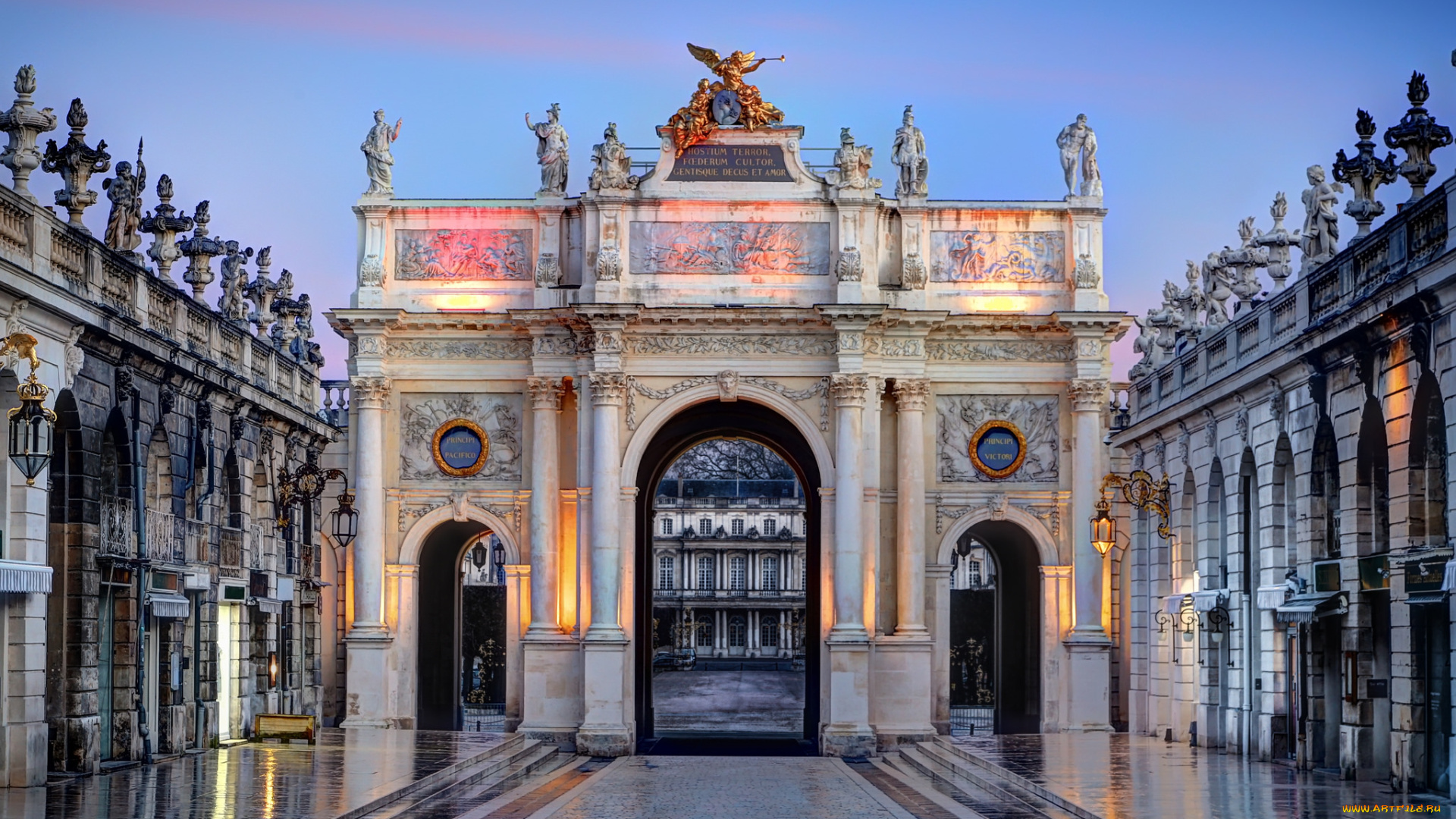 rue, h&, 233, r&, , at, place, stanislas, города, -, исторические, , архитектурные, памятники, ворота, арка