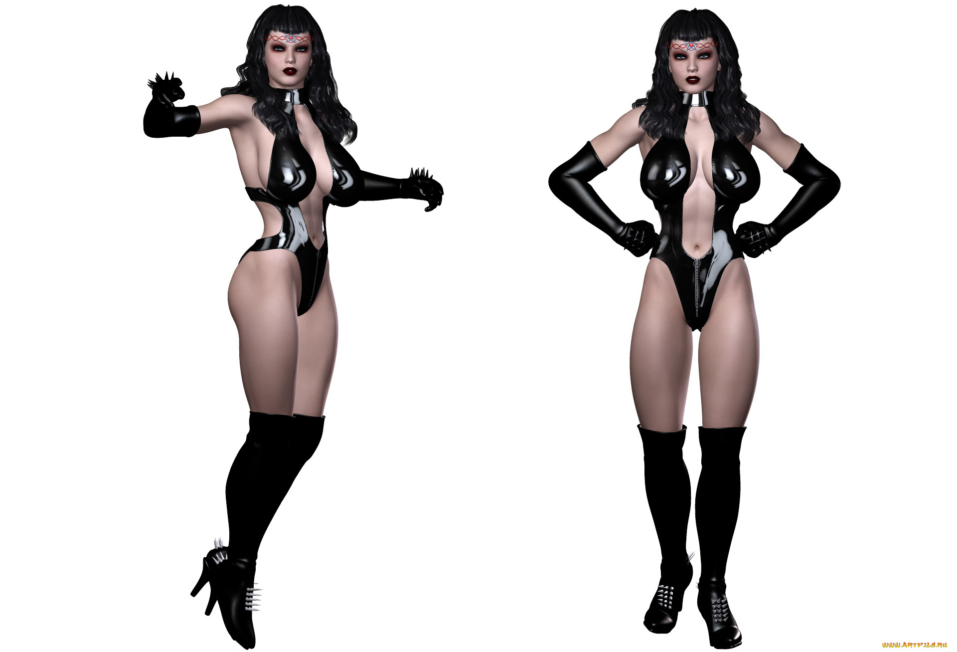 3д, графика, фантазия, , fantasy, латекс, тату, фон, девушка, взгляд