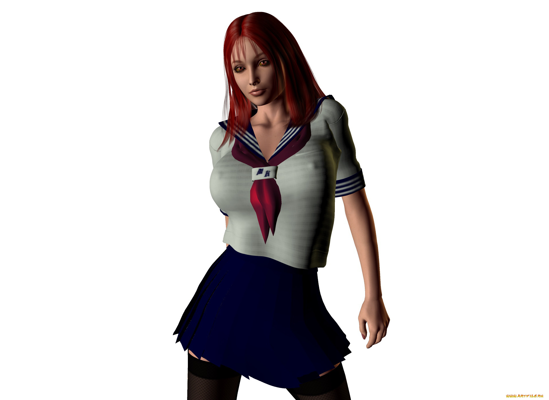 3д, графика, люди, , people, девушка, фон, взгляд, униформа