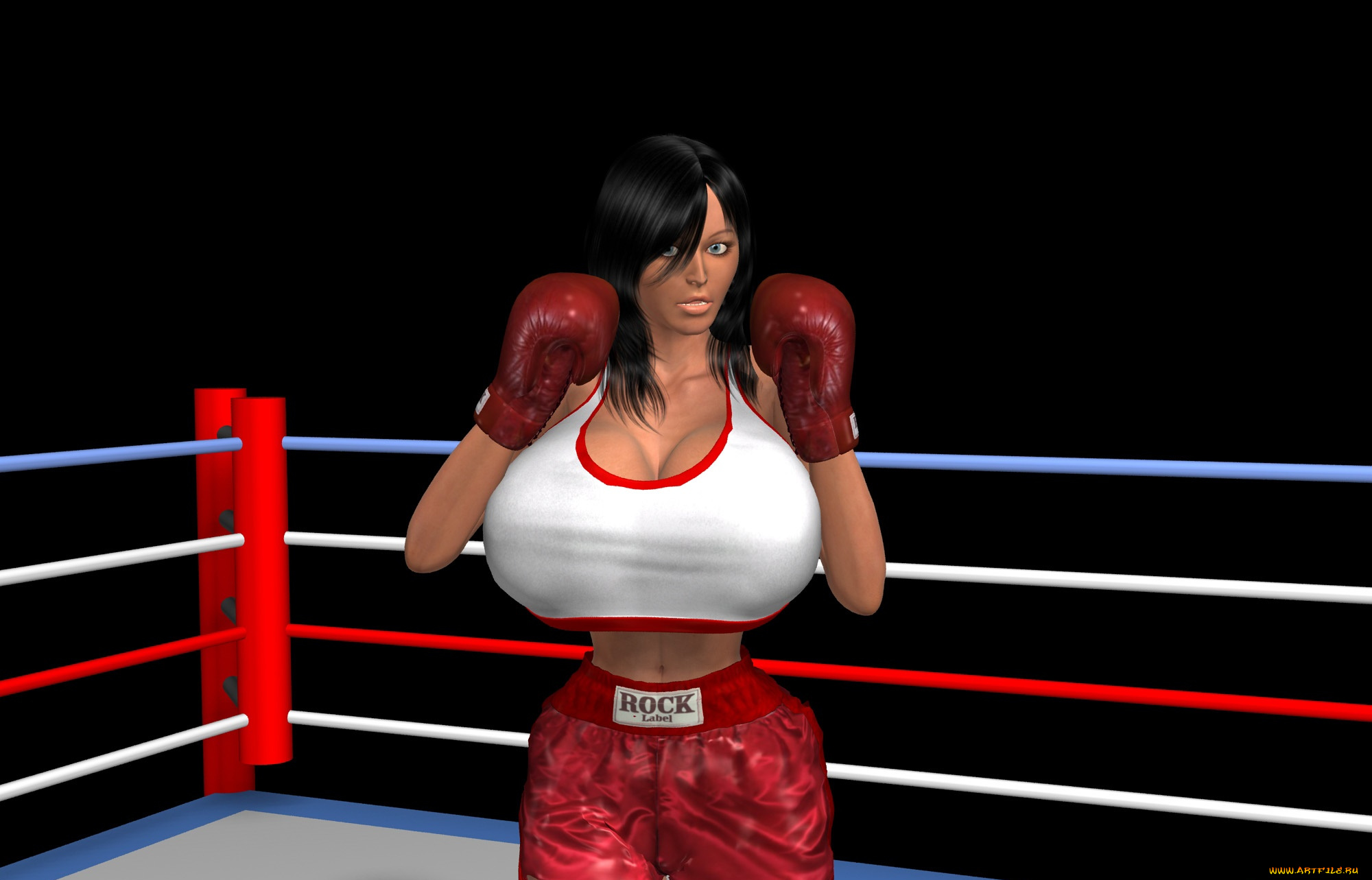 3д, графика, люди, , people, ринг, грудь, фон, взгляд, девушка