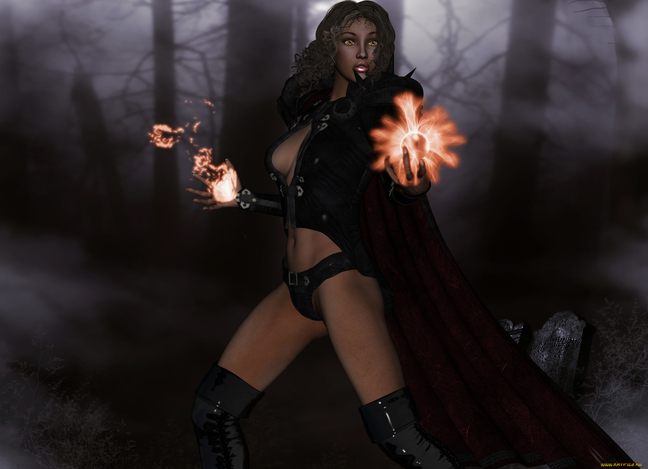 3д, графика, люди, , people, фон, взгляд, девушка, магия