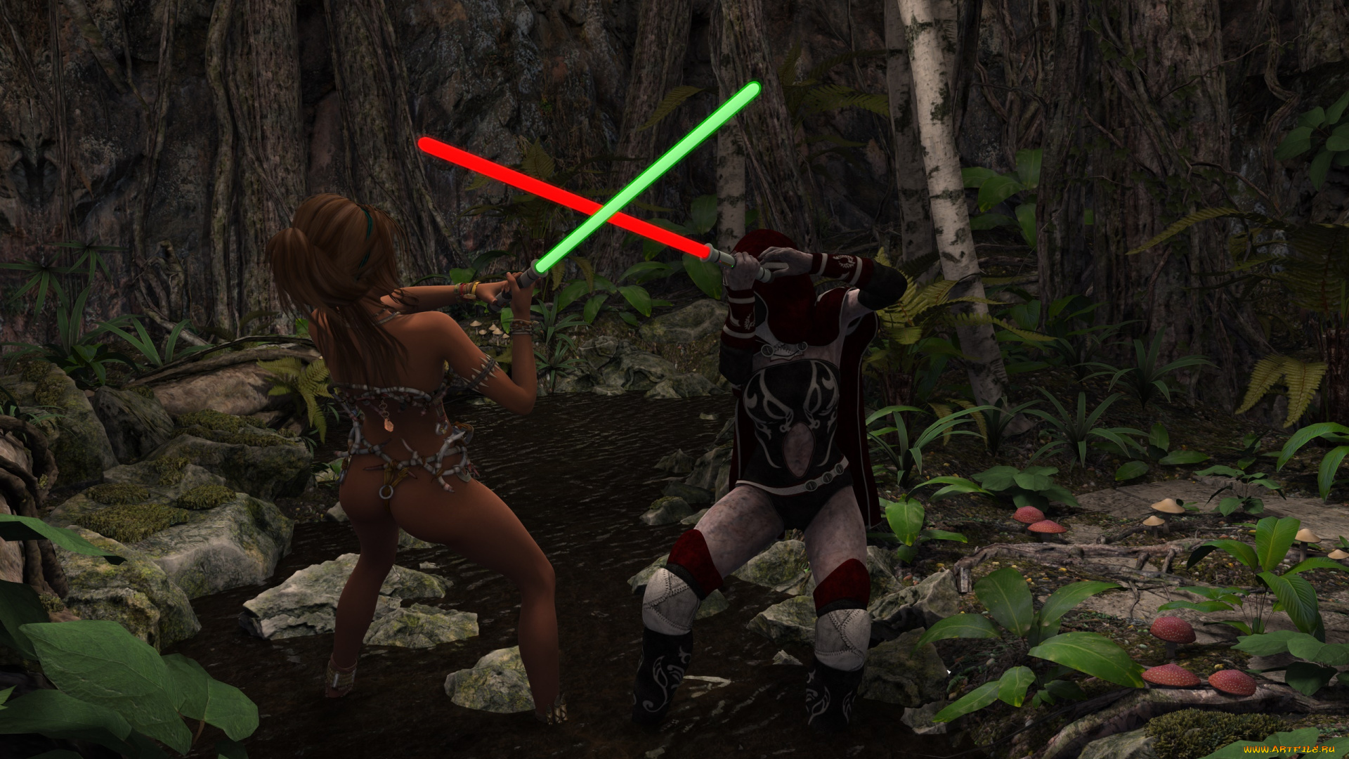 3д, графика, фантазия, , fantasy, фон, взгляд, девушка