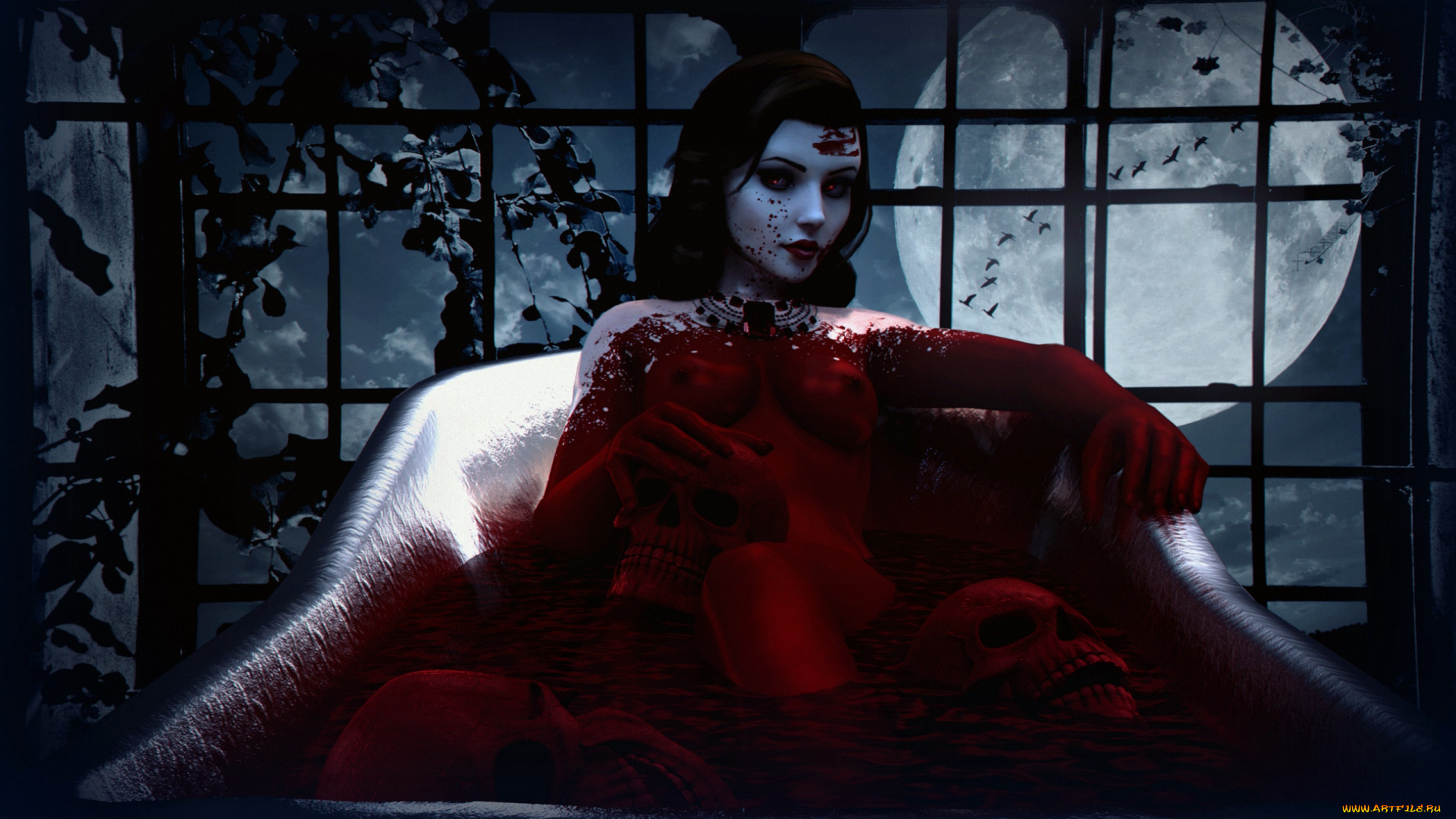 3д, графика, фантазия, , fantasy, взгляд, девушка, фон