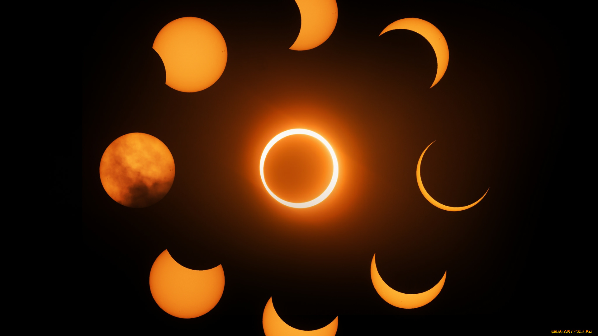 космос, луна, затмение