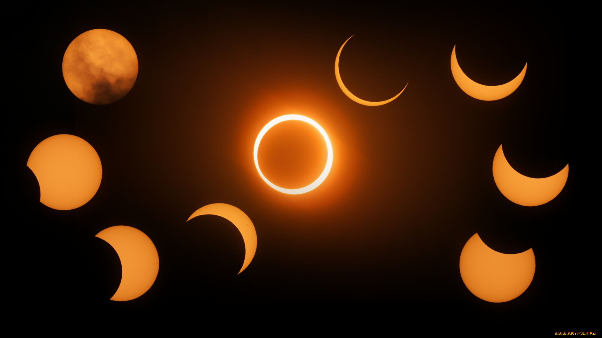 космос, луна, затмение