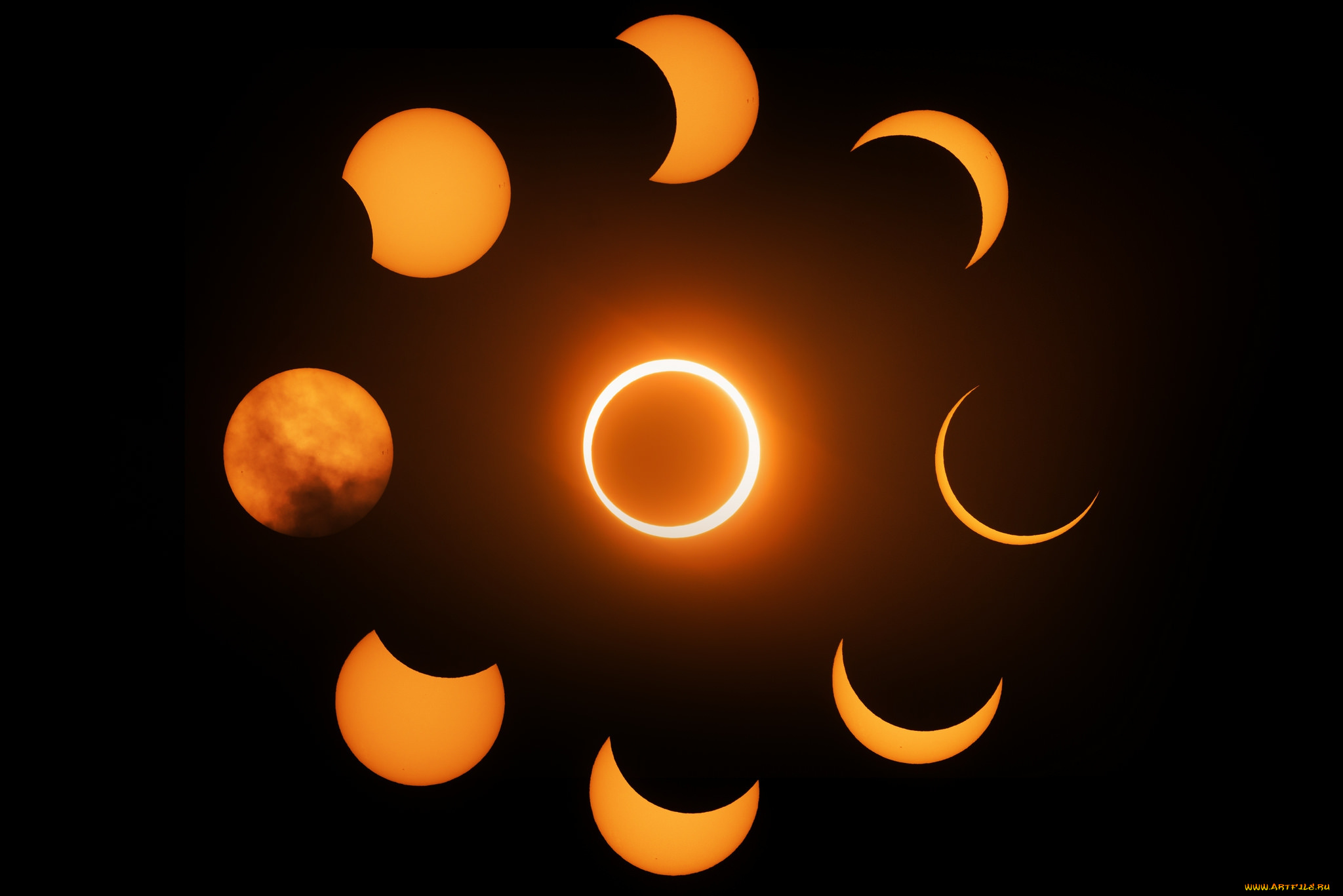 космос, луна, затмение