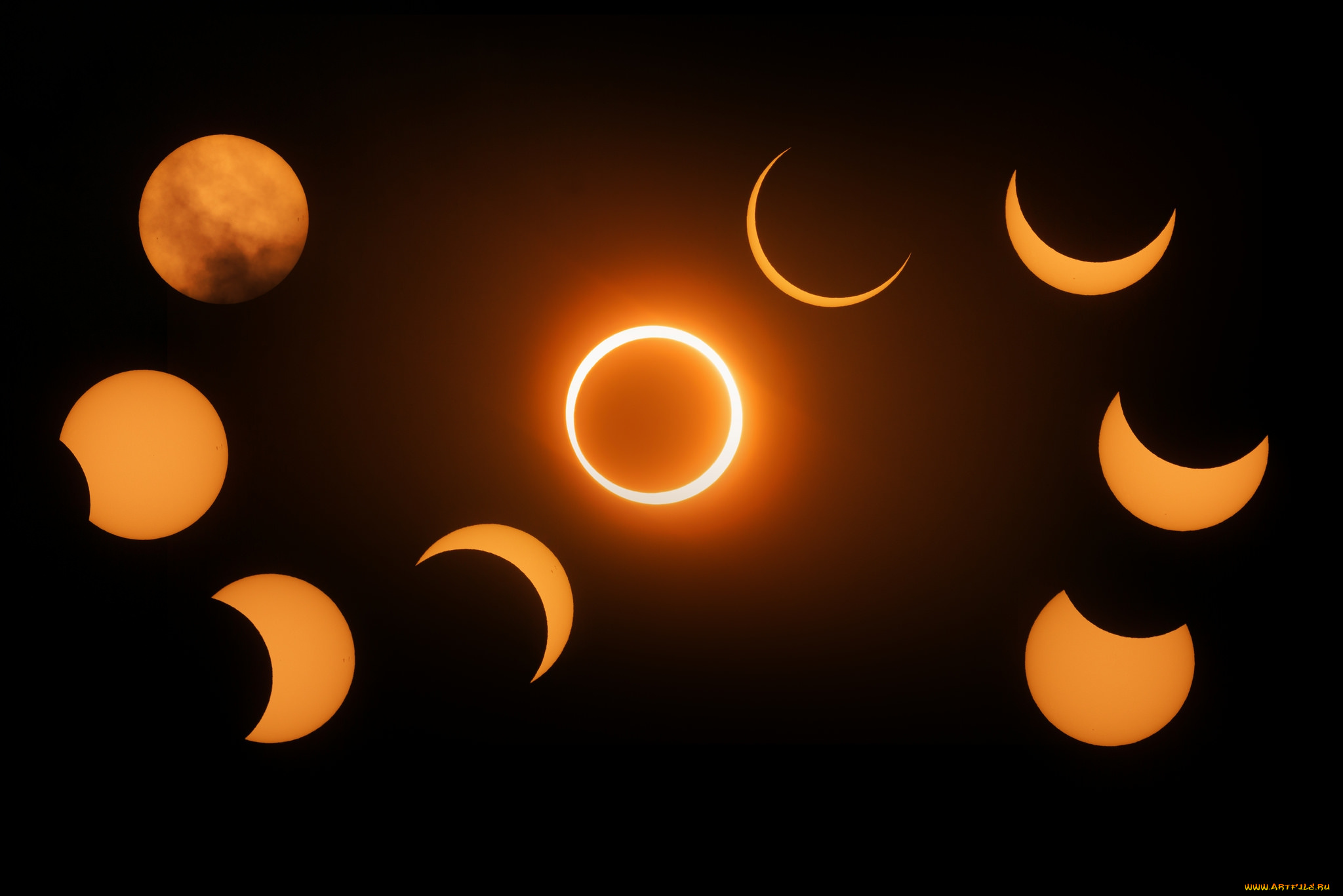 космос, луна, затмение