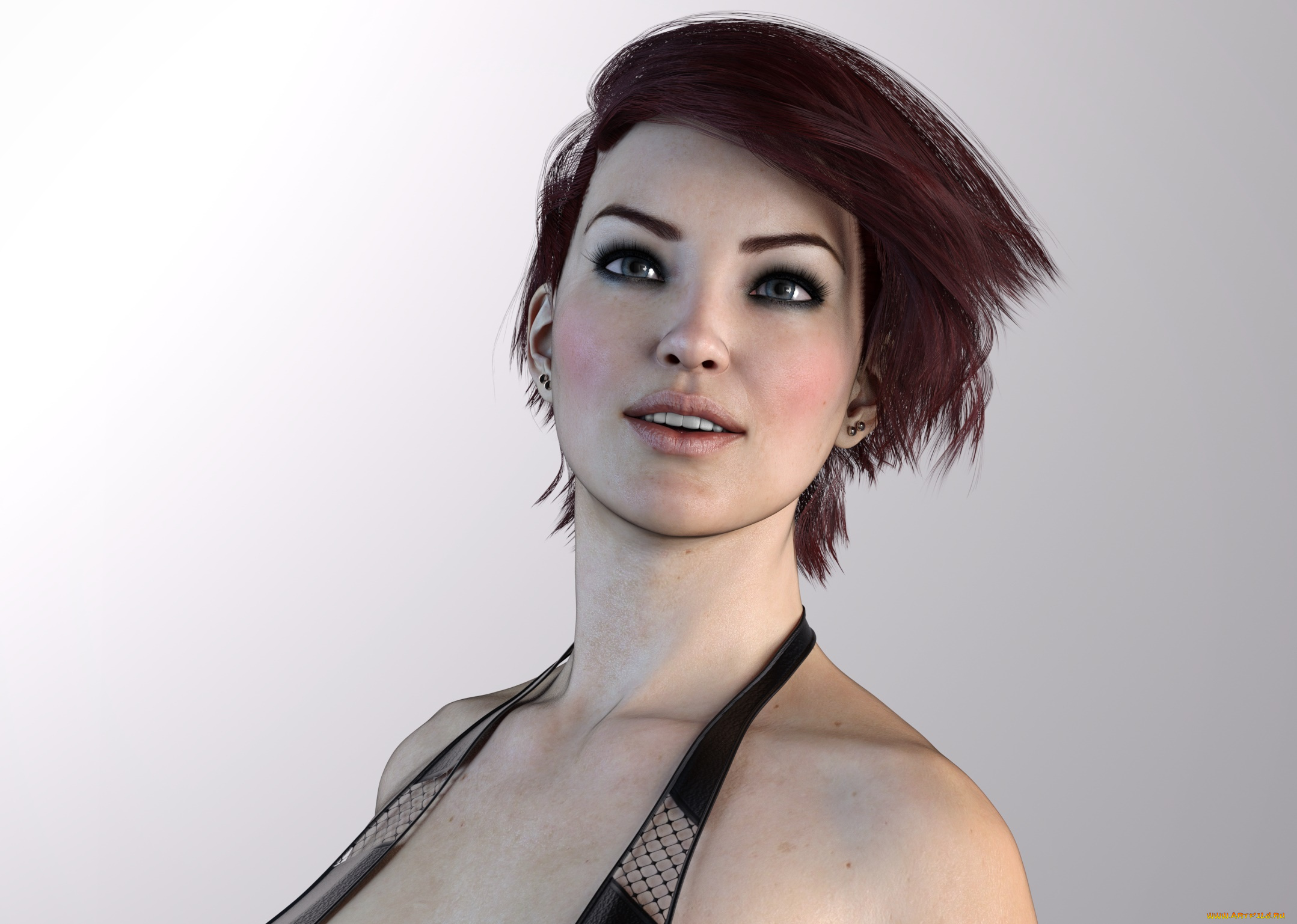 3д, графика, портрет, , portraits, девушка, фон, взгляд