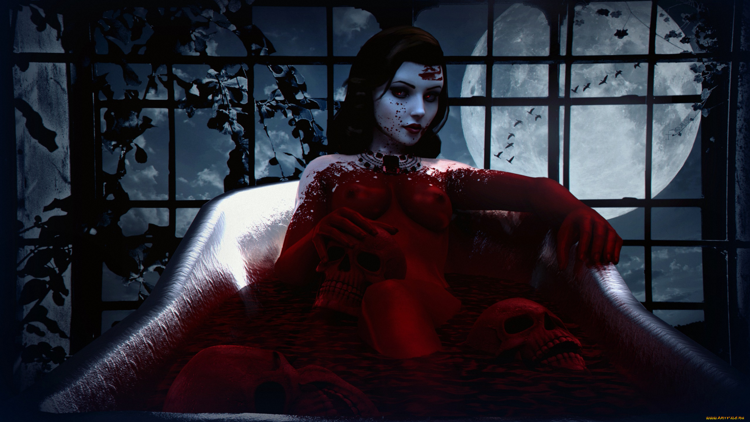 3д, графика, фантазия, , fantasy, взгляд, девушка, фон