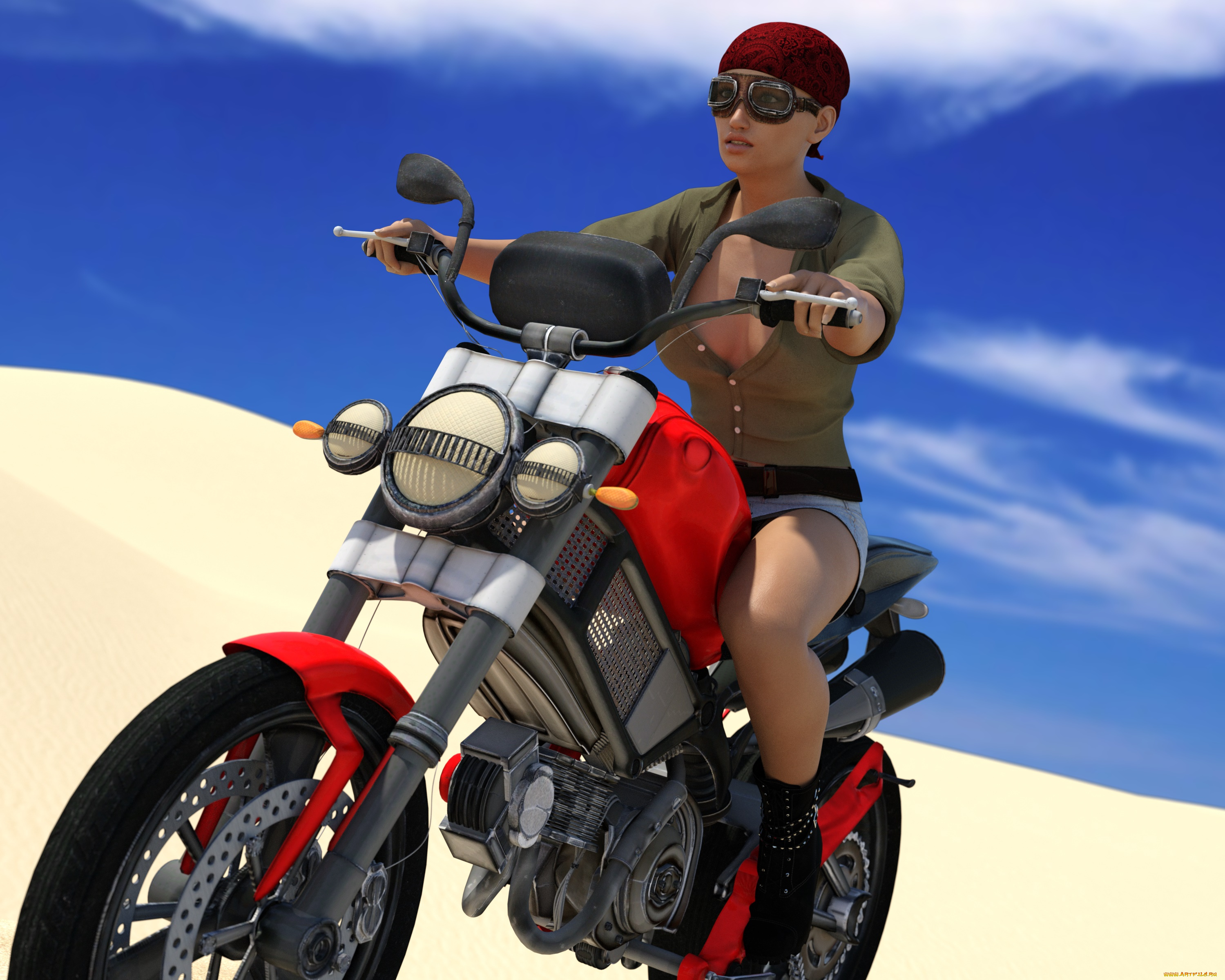 3д, графика, люди-авто, мото, , people-, car, , , moto, взгляд, девушка, фон