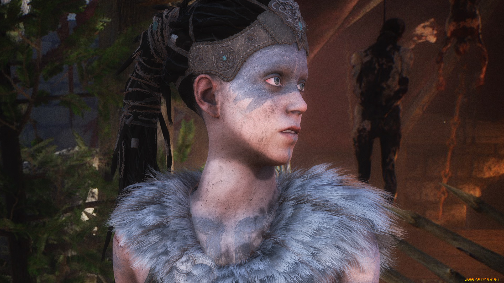 3д, графика, фантазия, , fantasy, фон, девушка, взгляд