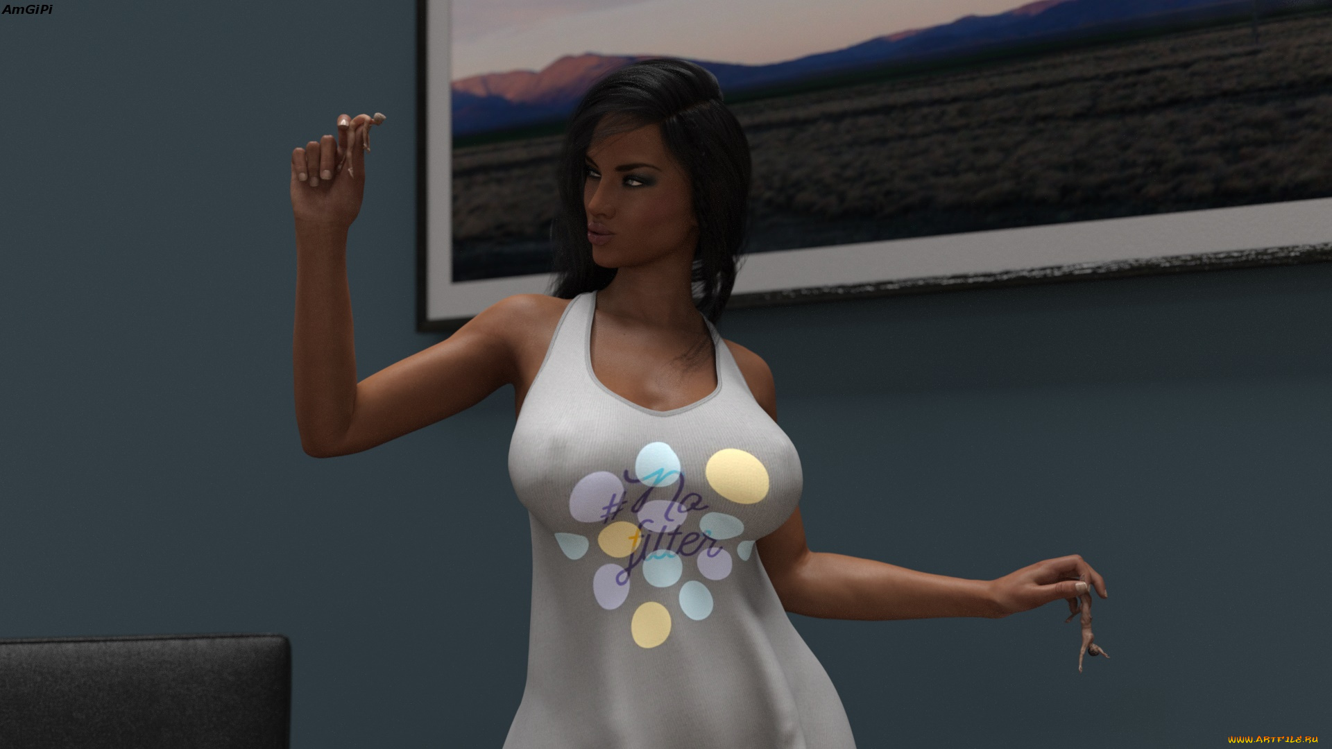 3д, графика, фантазия, , fantasy, фон, взгляд, девушка