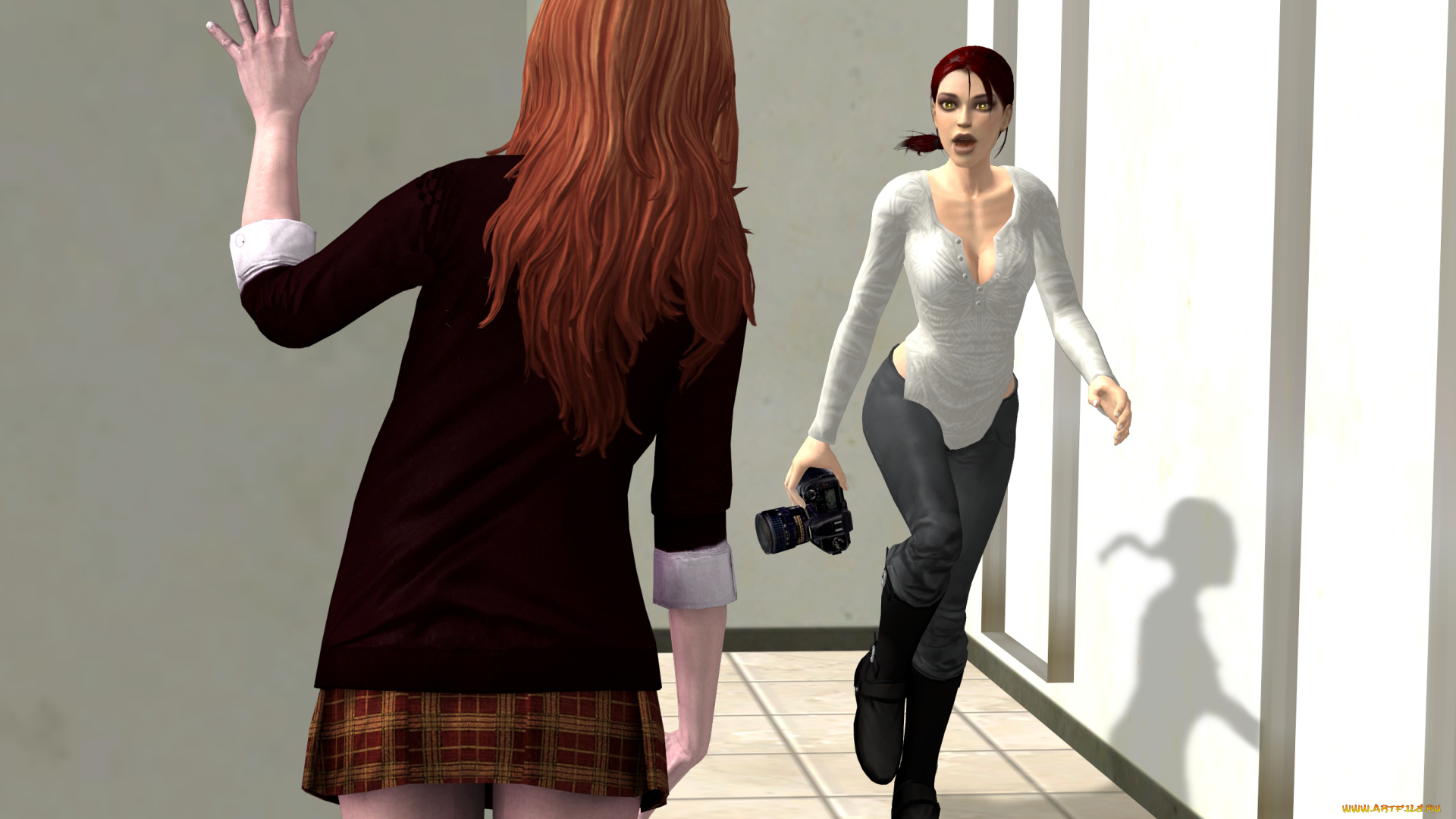 3д, графика, люди, , people, взгляд, девушки, фон