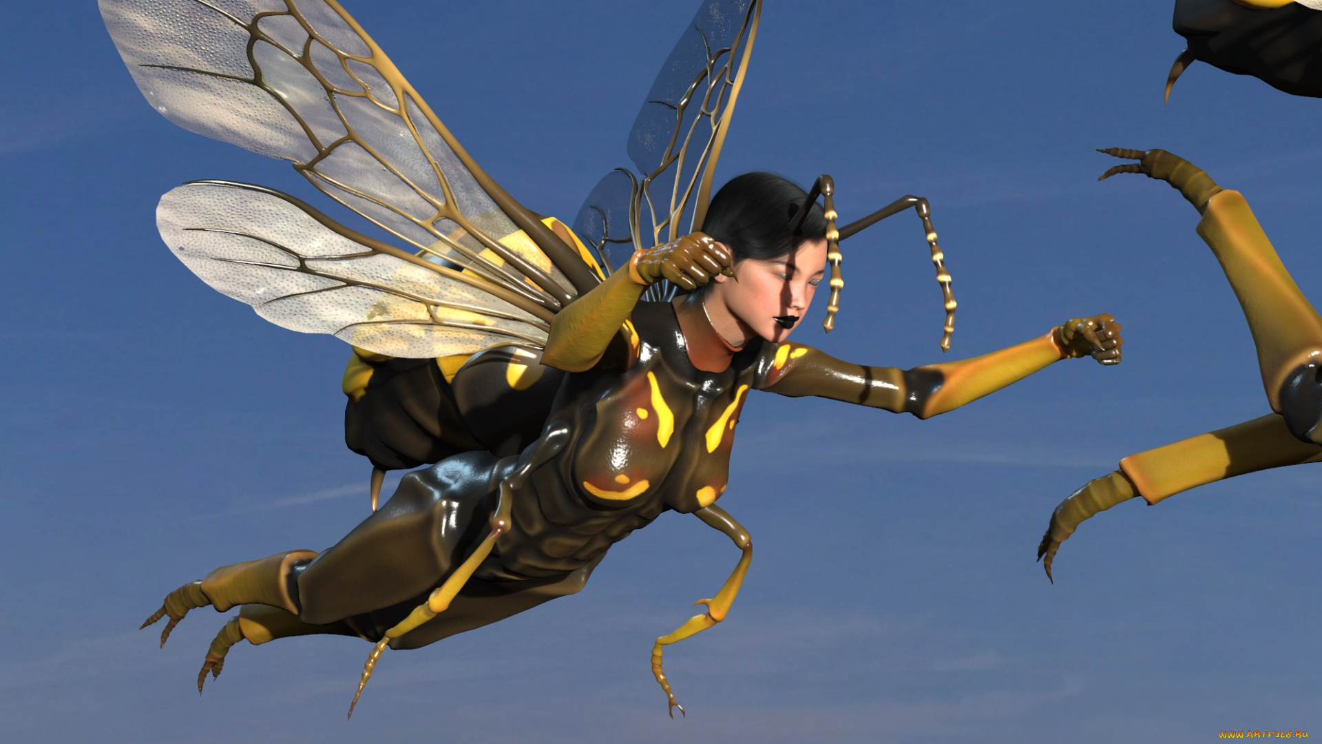 3д, графика, существа, , creatures, фон, взгляд, девушка