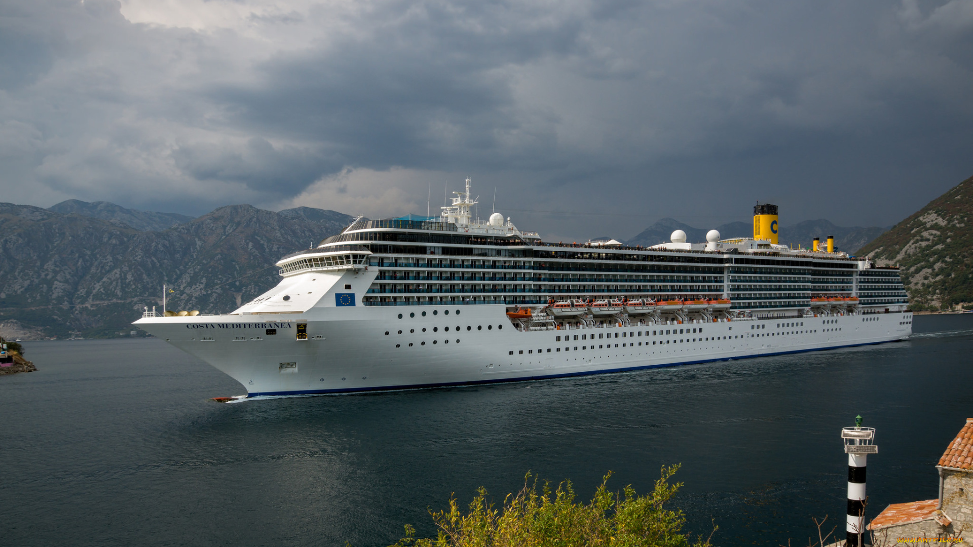 costa, mediterranea, корабли, лайнеры, лайнер, круиз