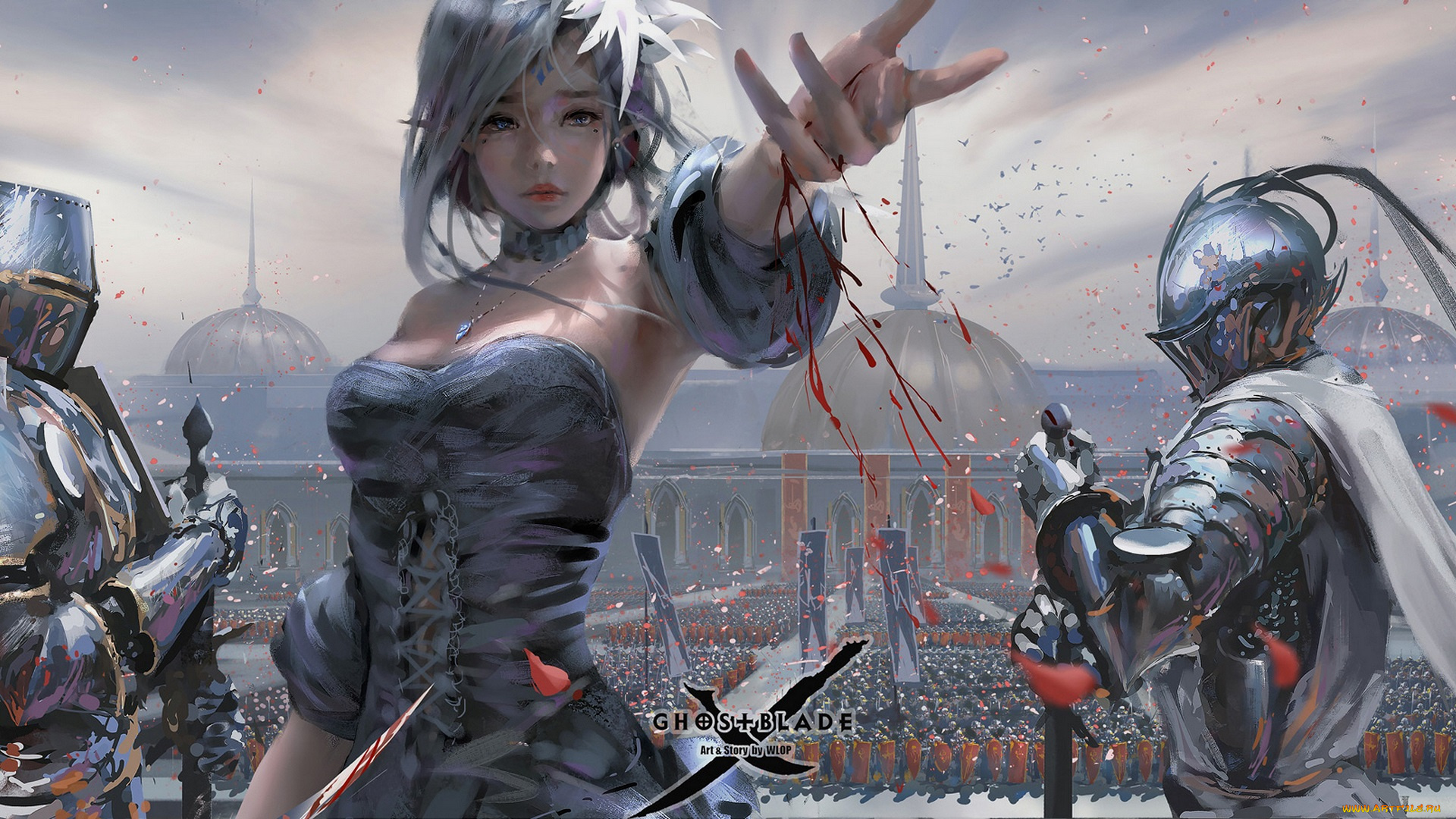 фэнтези, _ghost, blade, , , призрачный, клинок, девушка