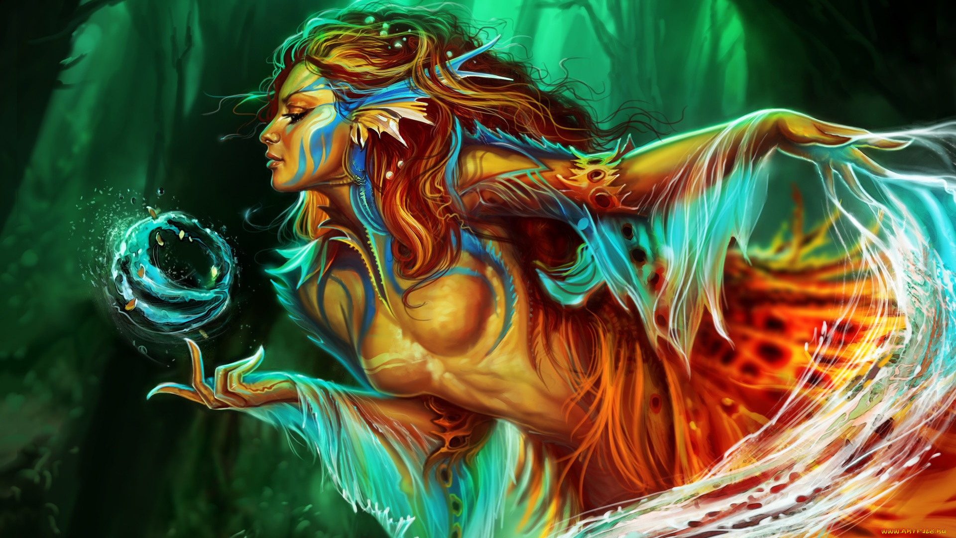 фэнтези, существа, арт, магия, fantasy