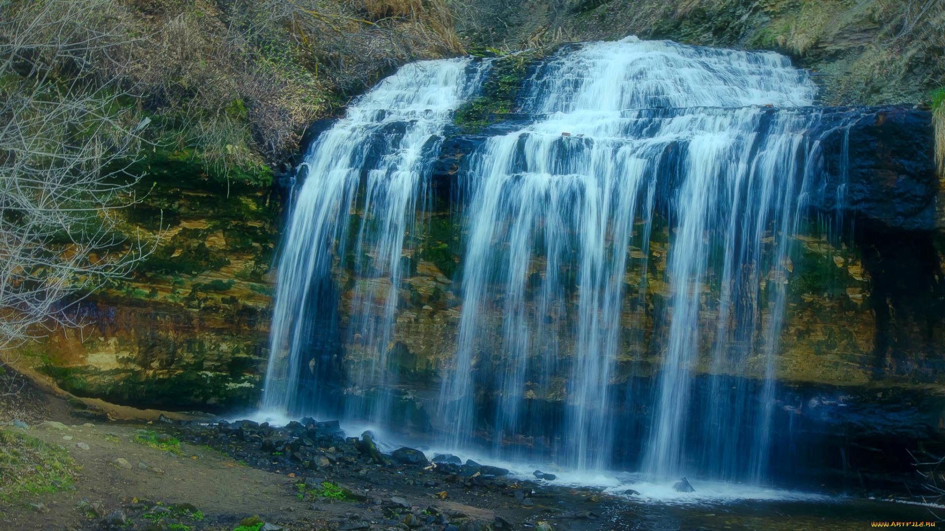 природа, водопады, простор
