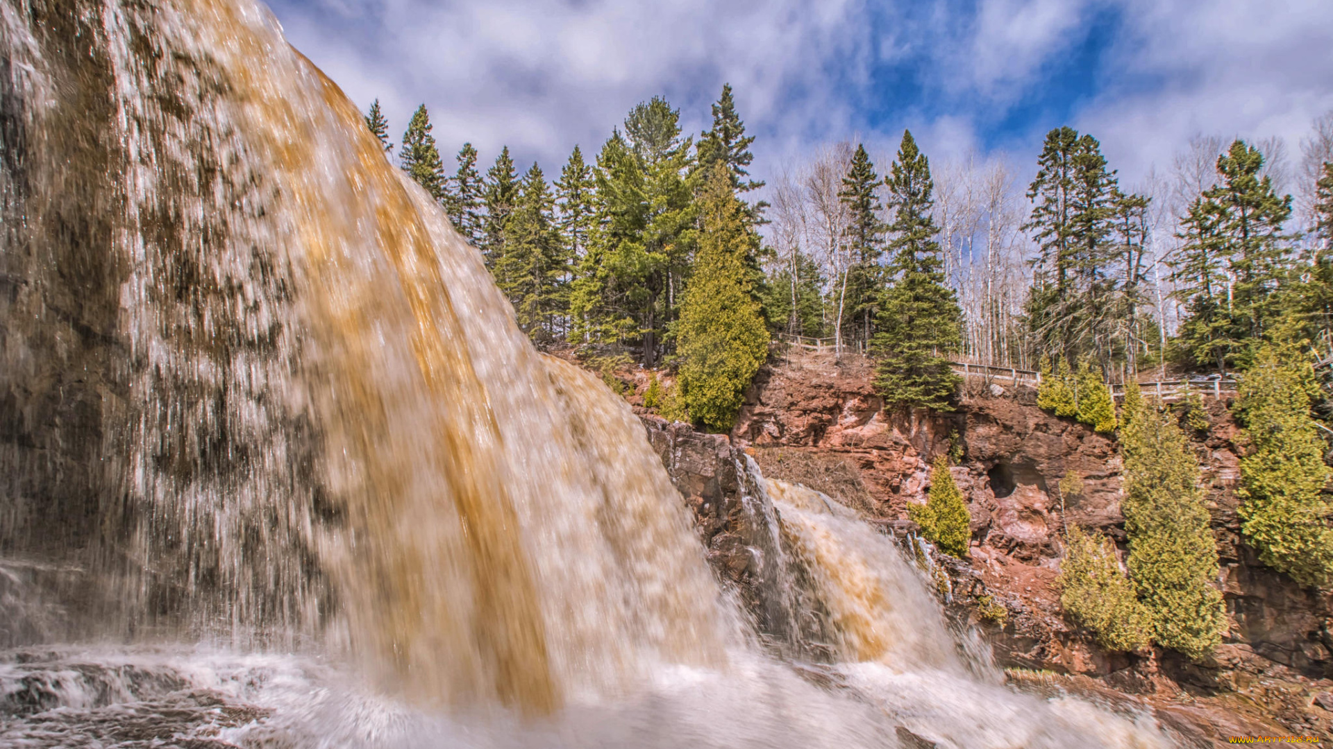природа, водопады, простор