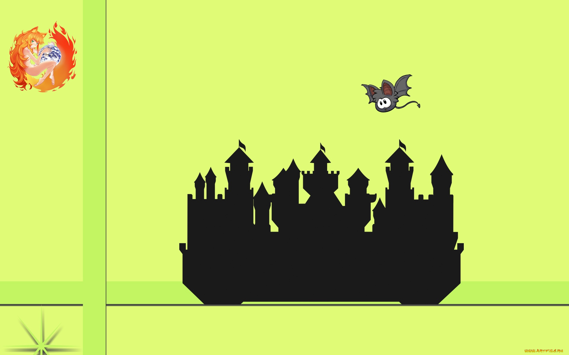 компьютеры, mozilla, firefox, halloween, фон, логотип