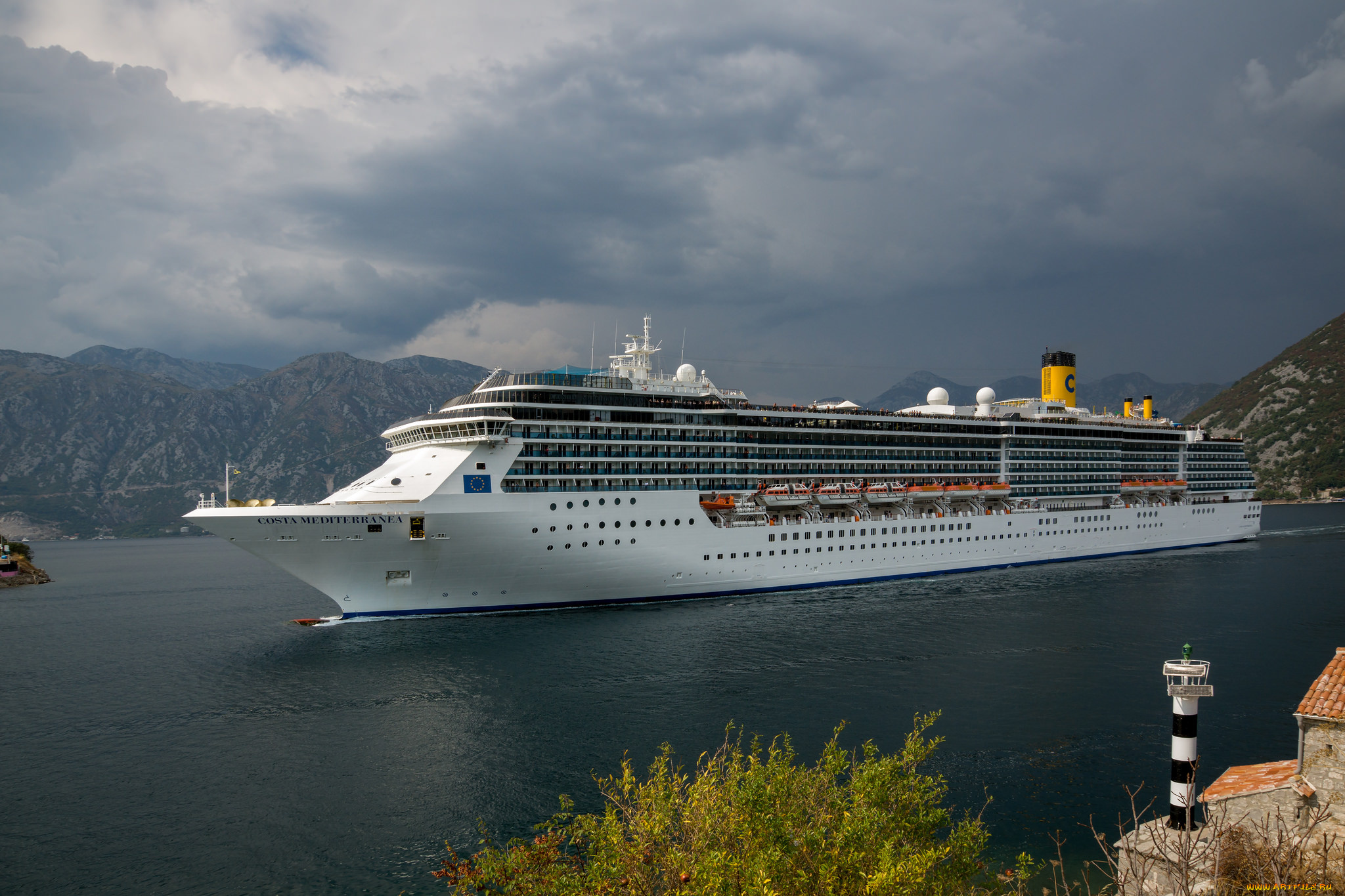 costa, mediterranea, корабли, лайнеры, лайнер, круиз