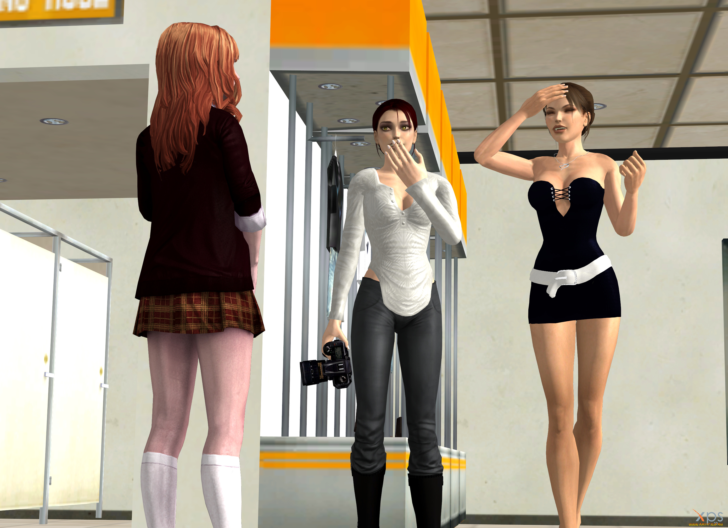 3д, графика, люди, , people, взгляд, девушки, фон