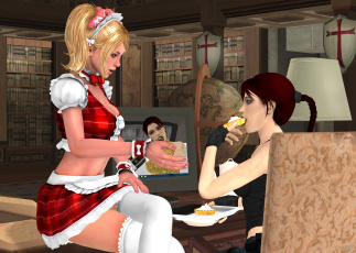 Картинка 3д+графика люди+ people взгляд девушки фон