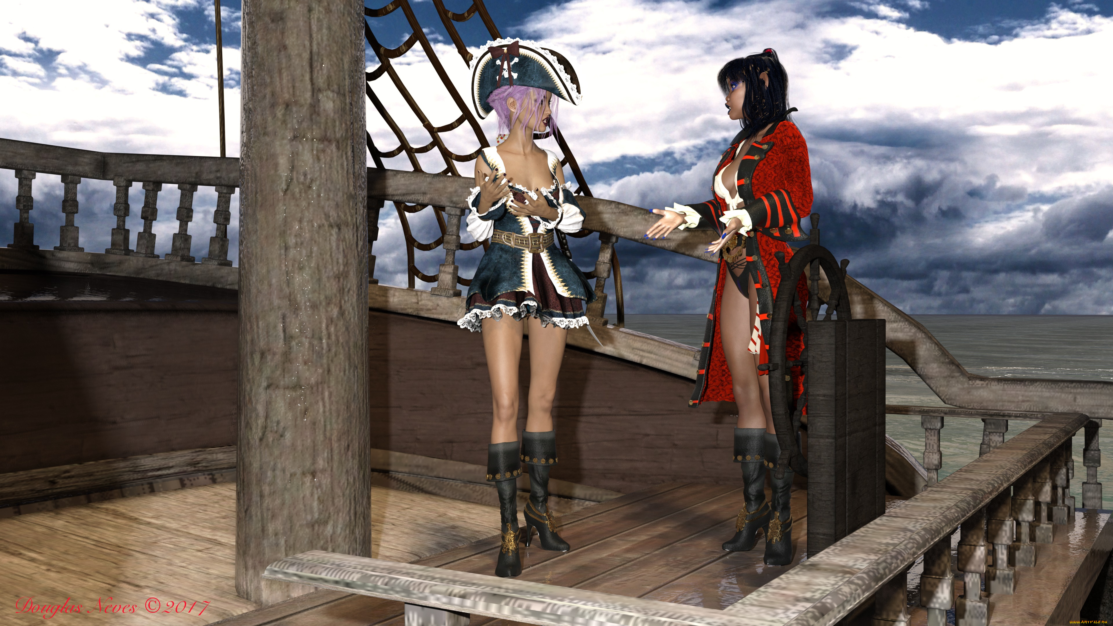 isabis, elf, pirate, 3д, графика, фантазия, , fantasy, isabis, elf, pirate