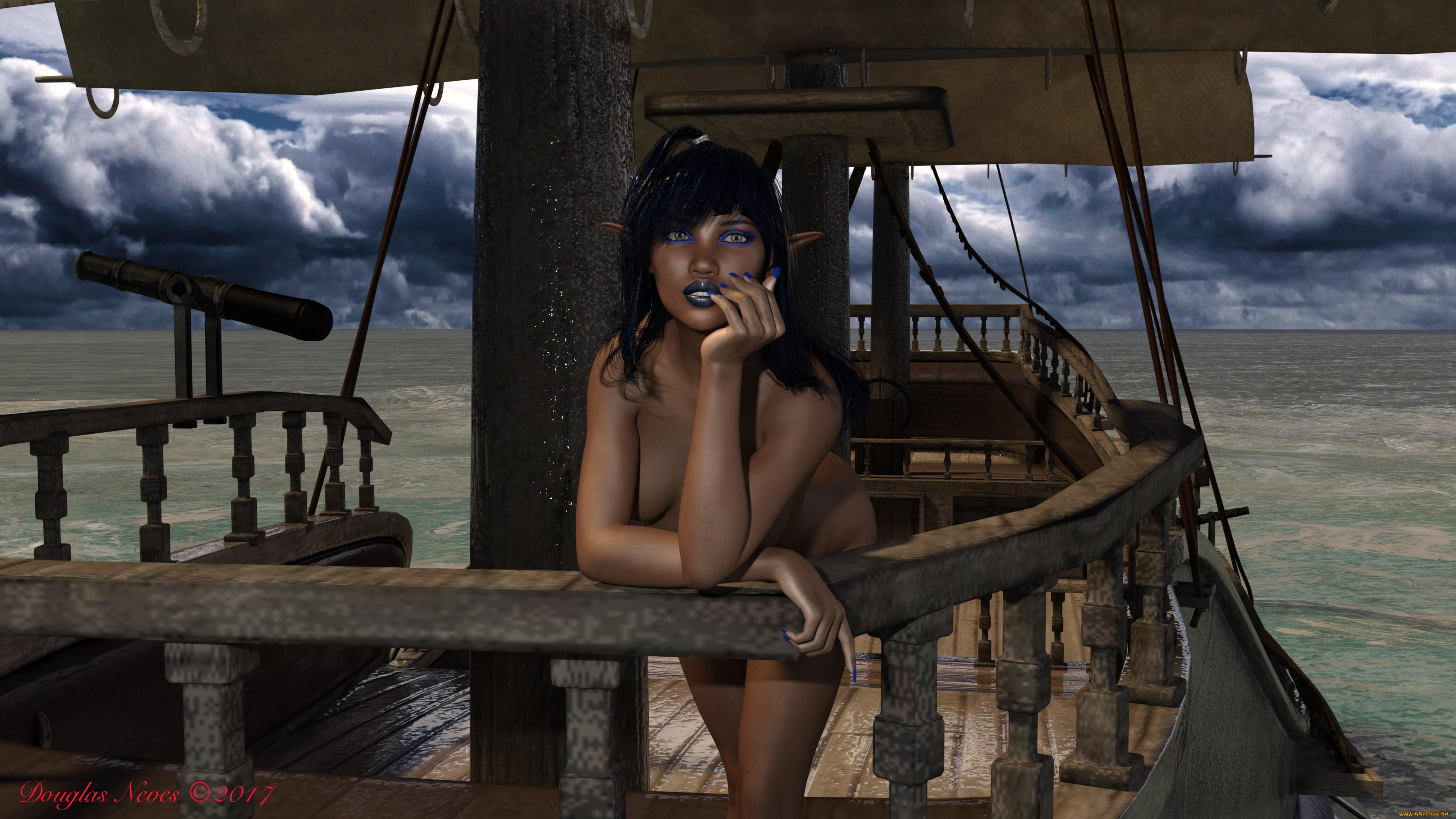 isabis, elf, pirate, 3д, графика, фантазия, , fantasy, isabis, elf, pirate