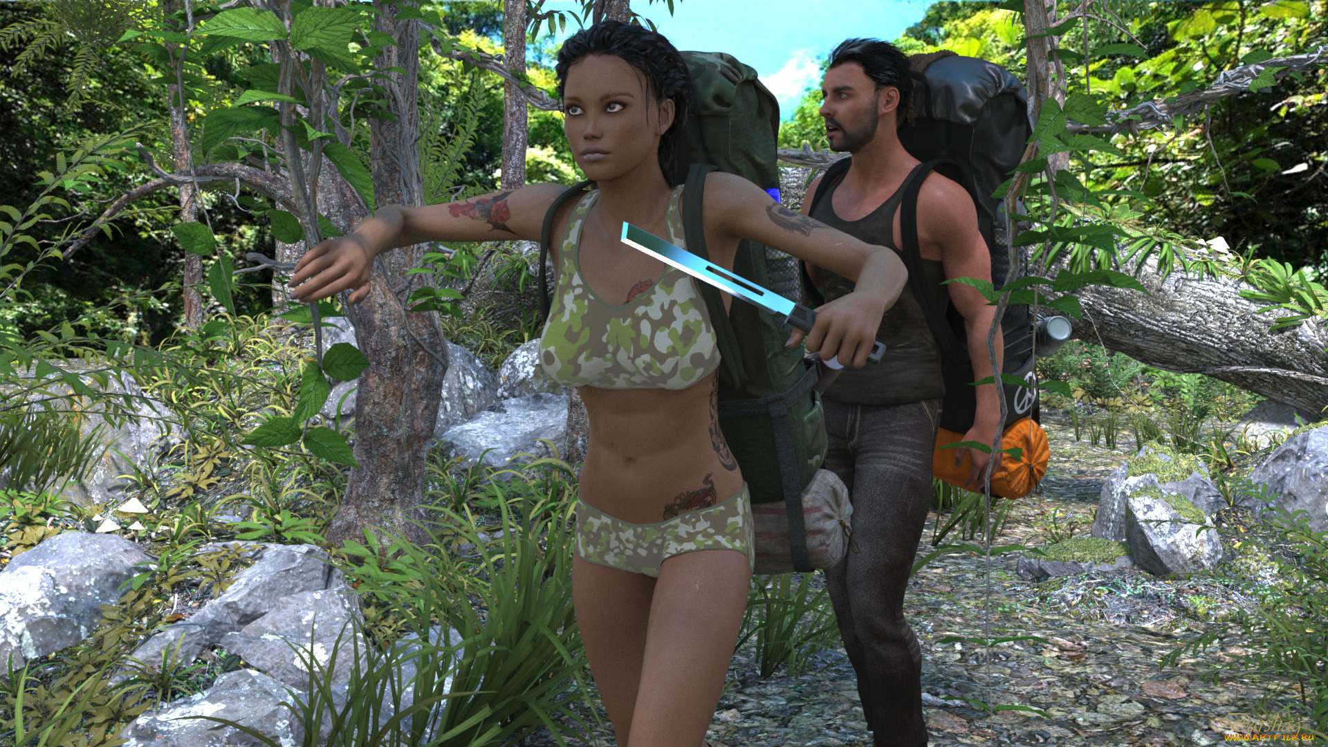 3д, графика, фантазия, , fantasy, девушка, фон, взгляд