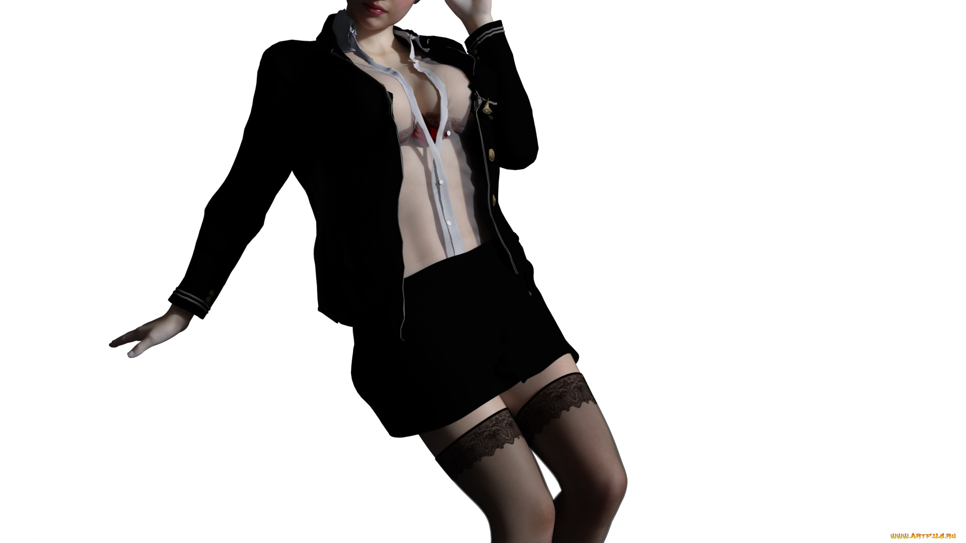 3д, графика, фантазия, , fantasy, девушка, взгляд, фон