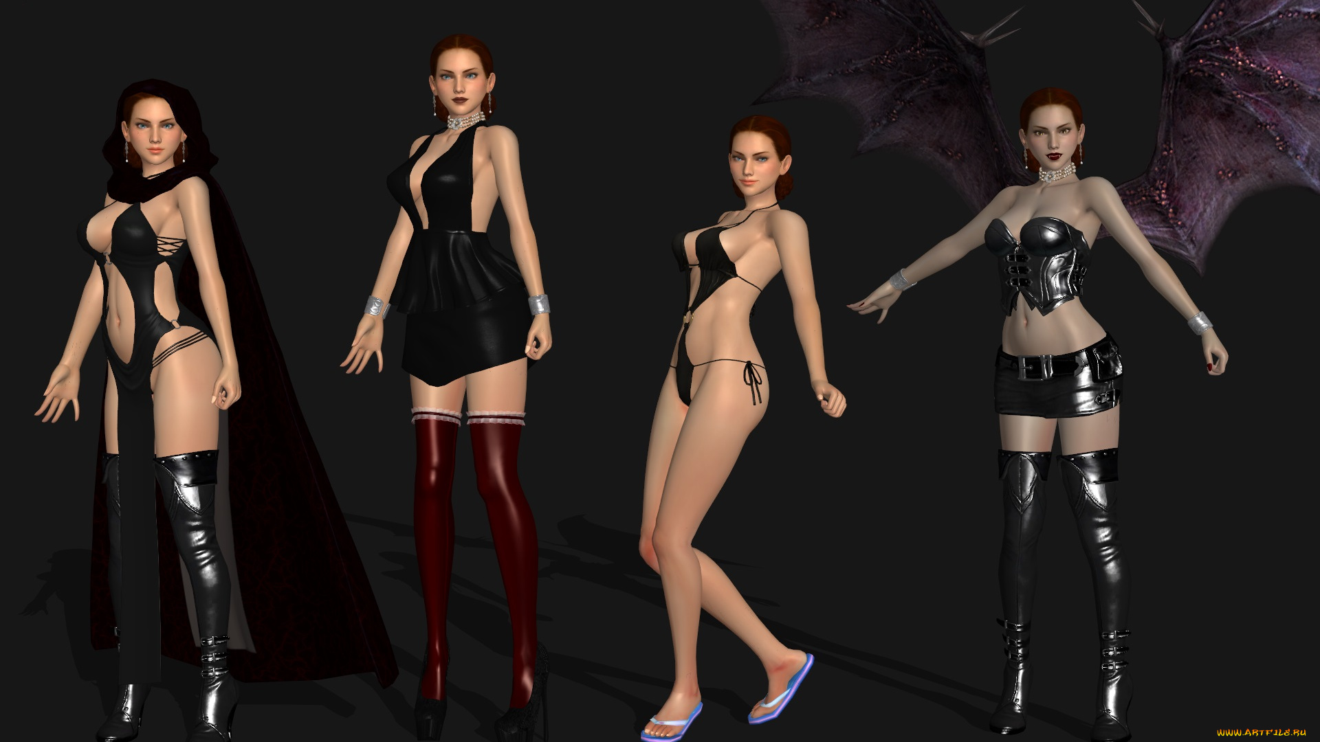 3д, графика, фантазия, , fantasy, девушки, взгляд, фон