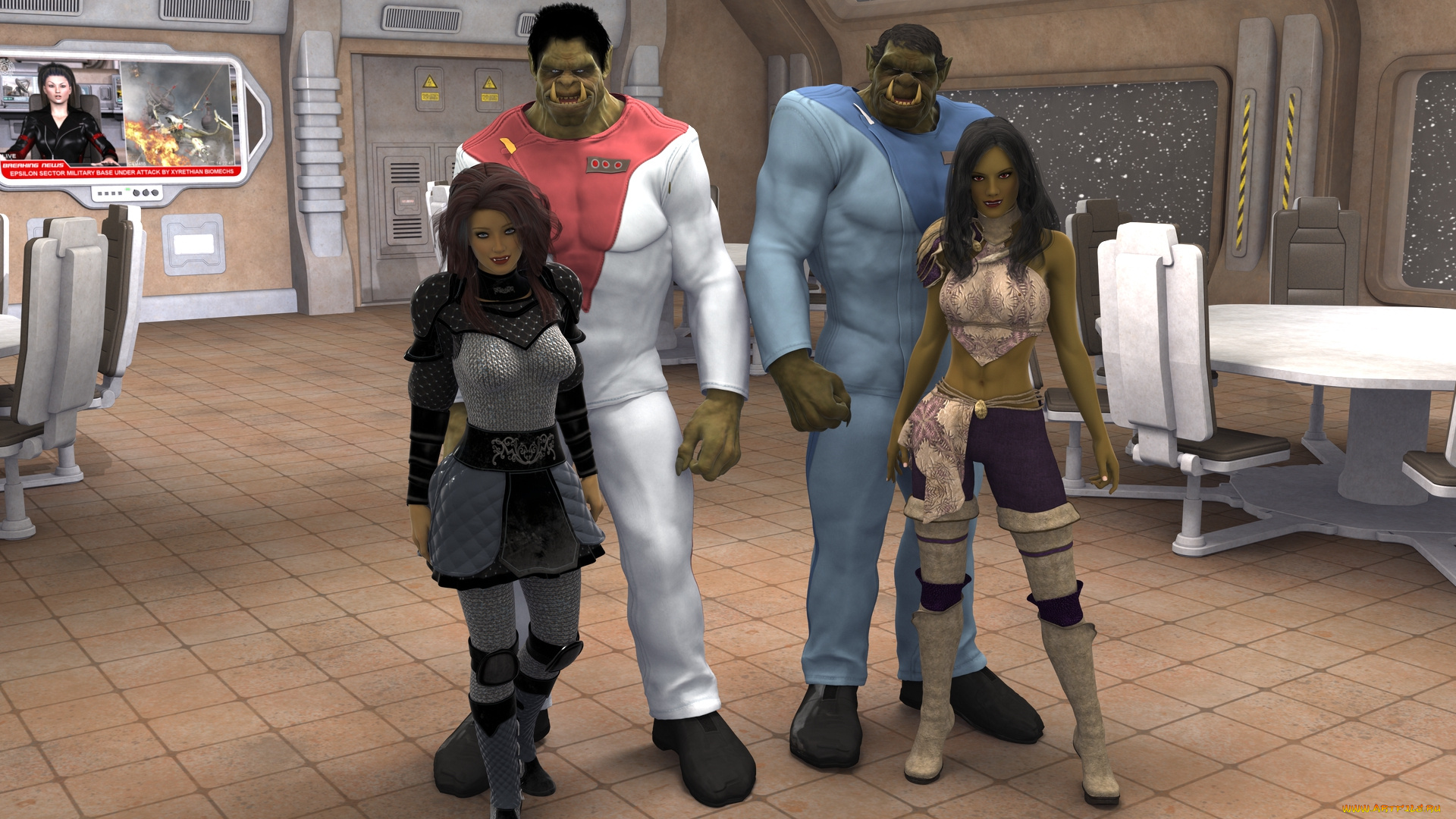 3д, графика, фантазия, , fantasy, фон, взгляд, девушки