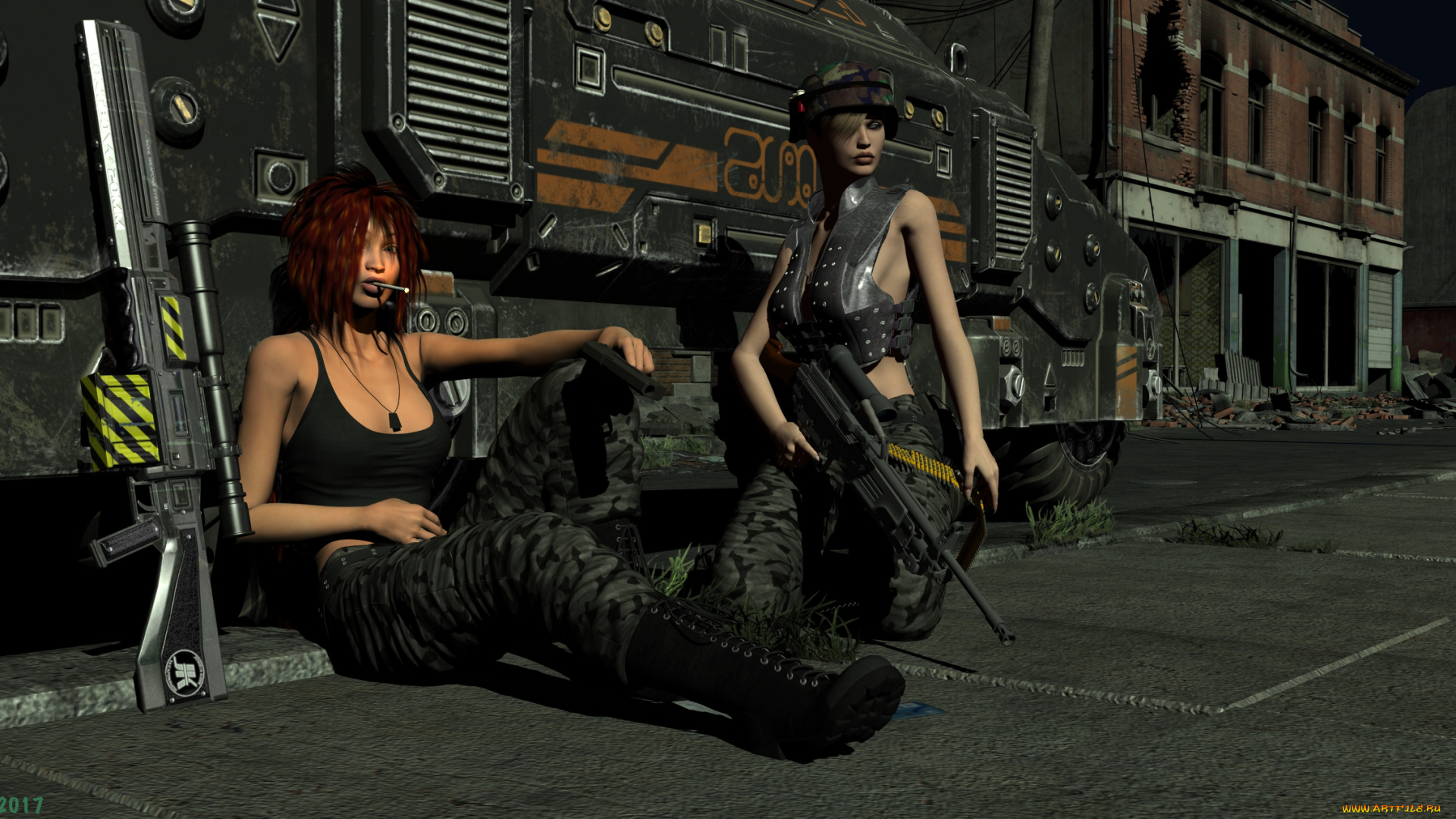 3д, графика, фантазия, , fantasy, взгляд, девушки, фон